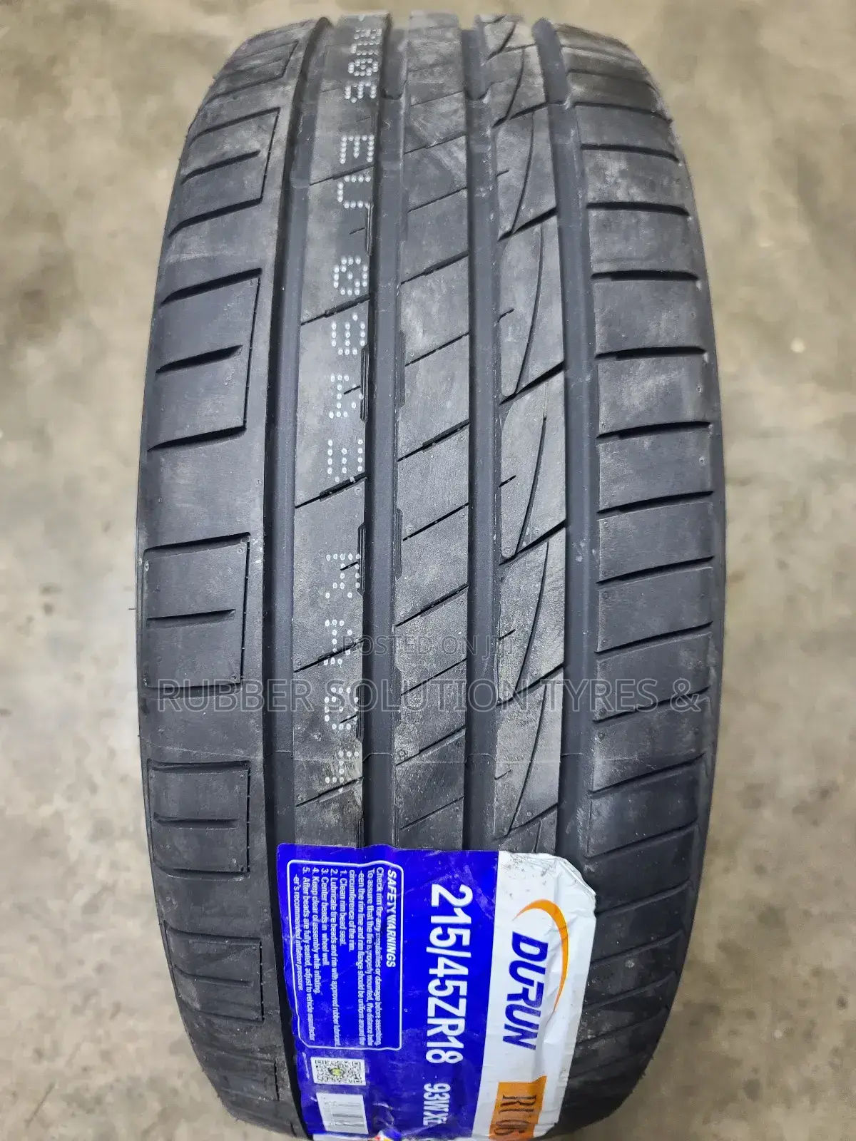 215/45r18 Durun Tyres 93w X/L