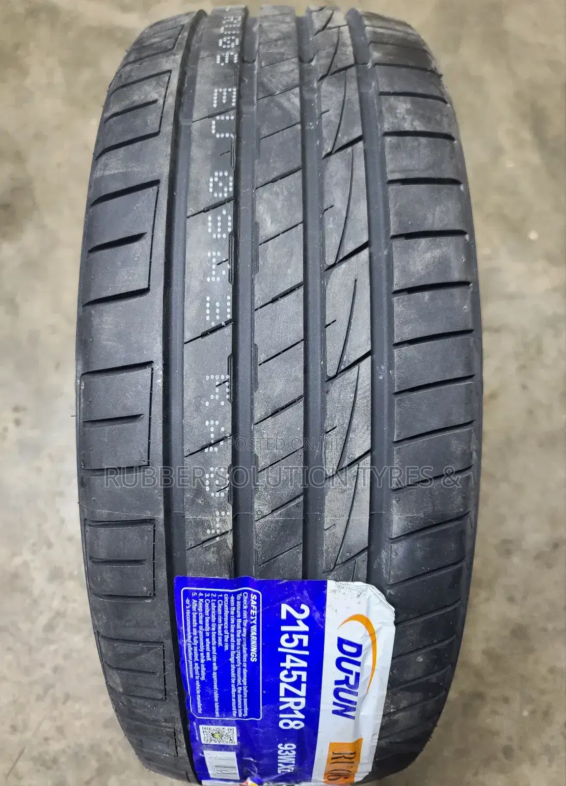 215/45r18 Durun Tyres 93w X/L