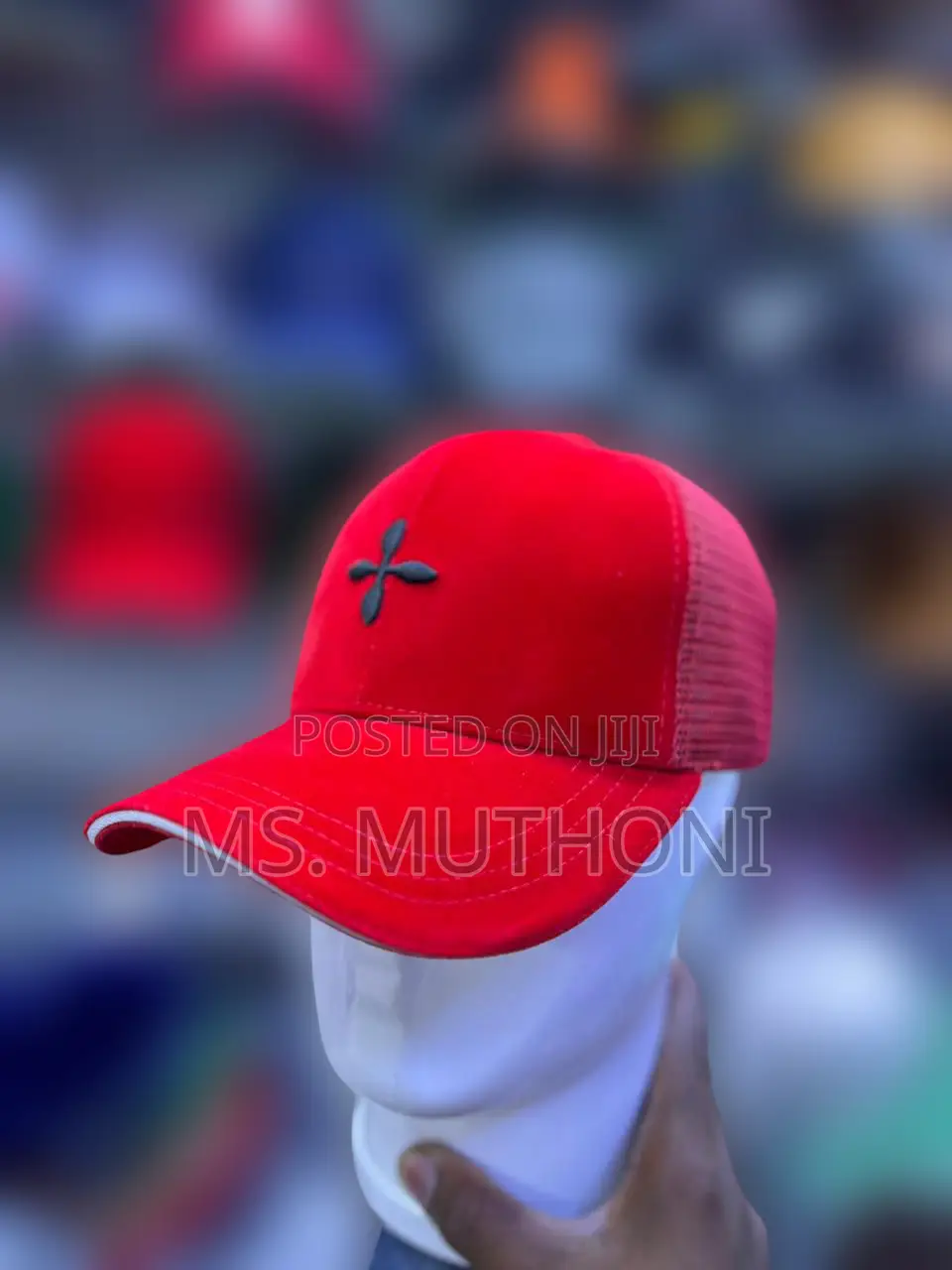 Trucker Velvet Cap With a Breatheable Mesh Back