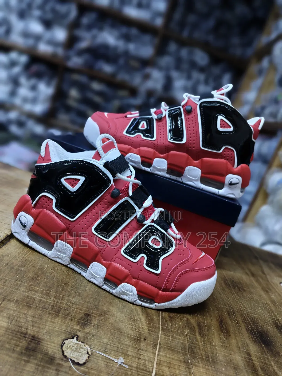 *Nike Uptempo Bulls Leather Unisex Nike Original Shoes