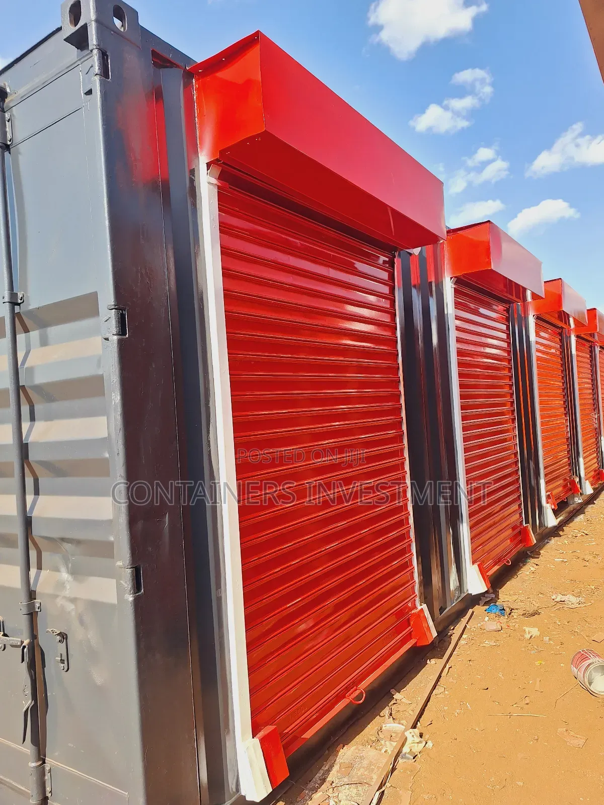 40ft Container Stalls Readily Available- In Dark Grey And Red.