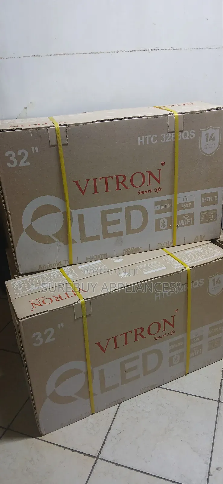 Vitron 32" Android Qled Smart Tv With Bluetooth Slim Bezel