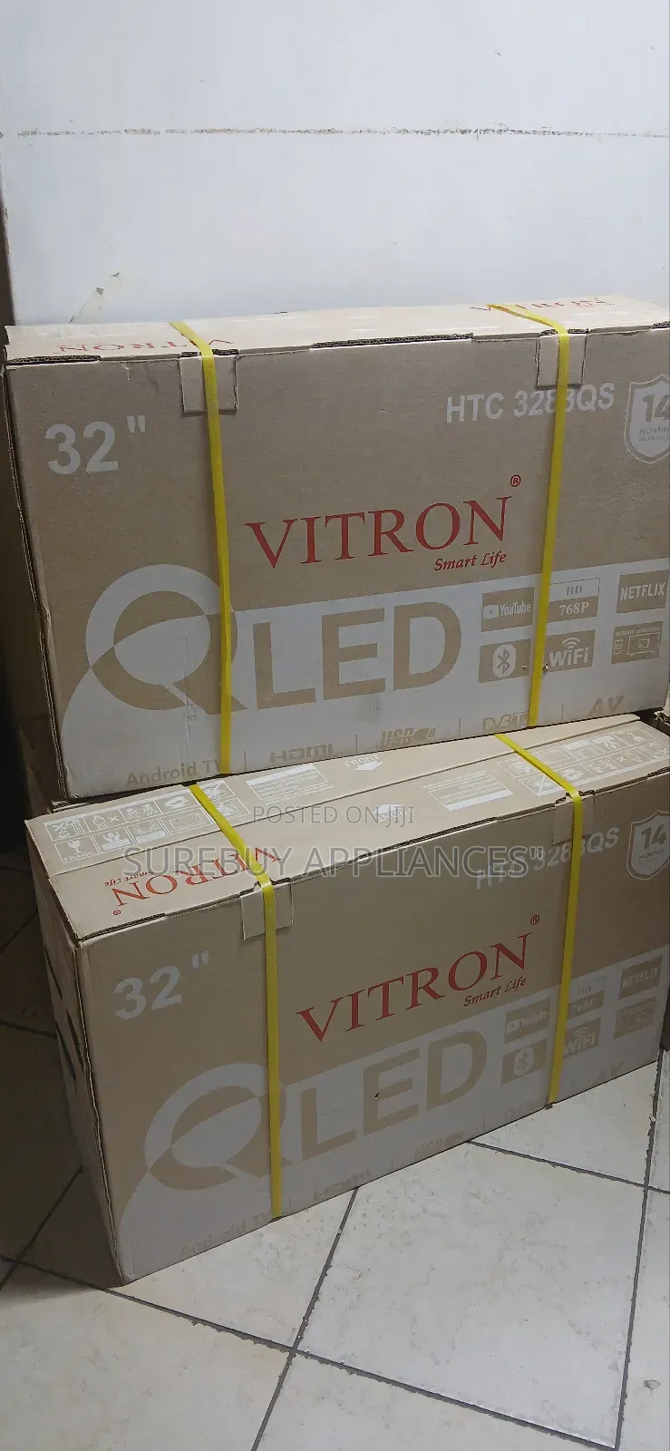 Vitron 32" Android Qled Smart Tv With Bluetooth Slim Bezel