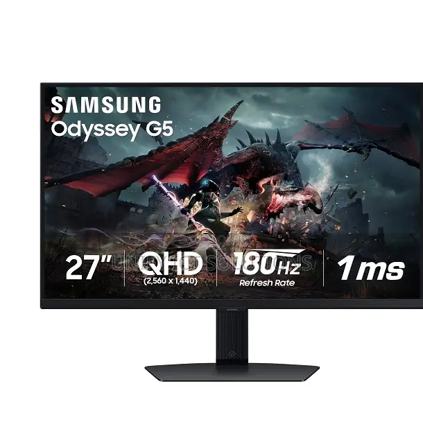 Samsung G50d 27" QHD Gaming Monitor, 2560x1440, 16:9, 180hz,