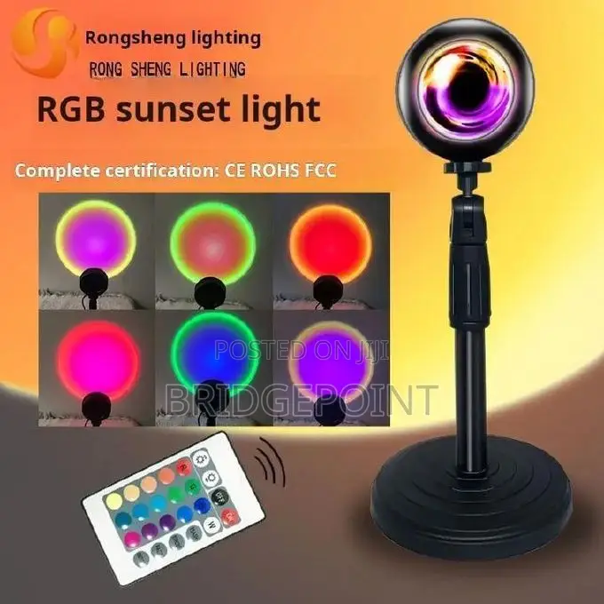 RGB Sunset Lamp, Gradient From Bright to Dark, 6 Colors