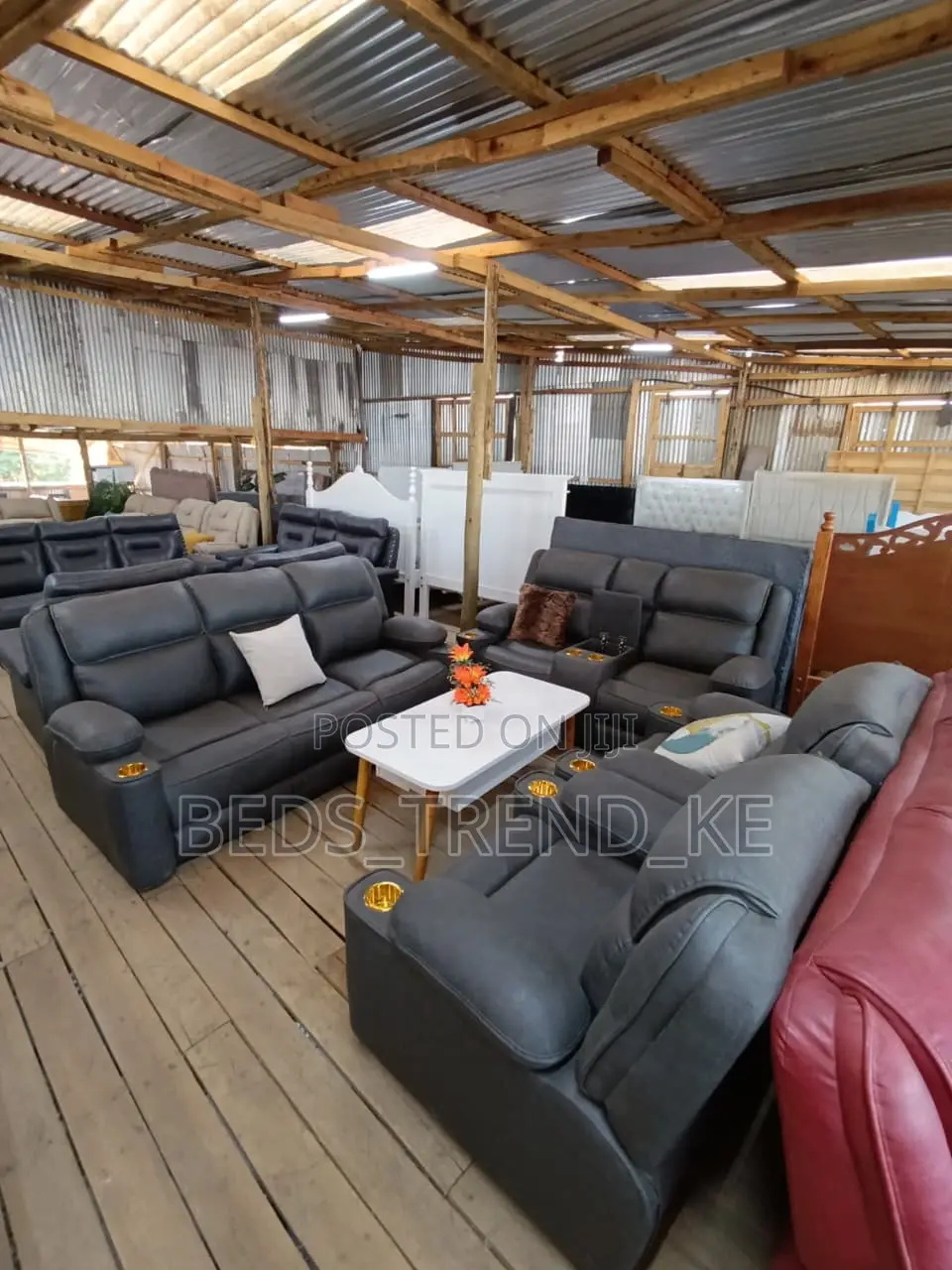 7 Seater Restful Warm Semi Recliner 3,2,1,1