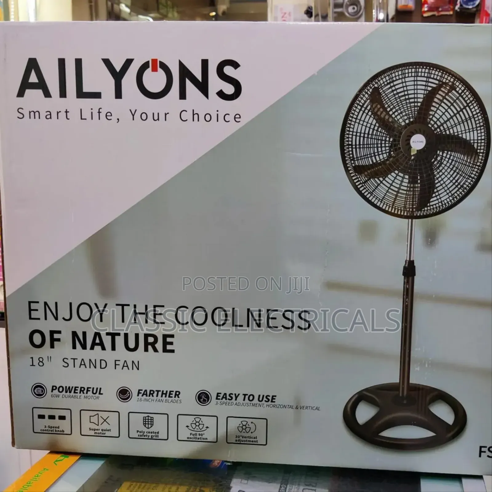 Ailyons 18 Inches Standing Fan