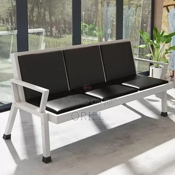 Office Waiting Bench : Padded 3-Link Reception Bench