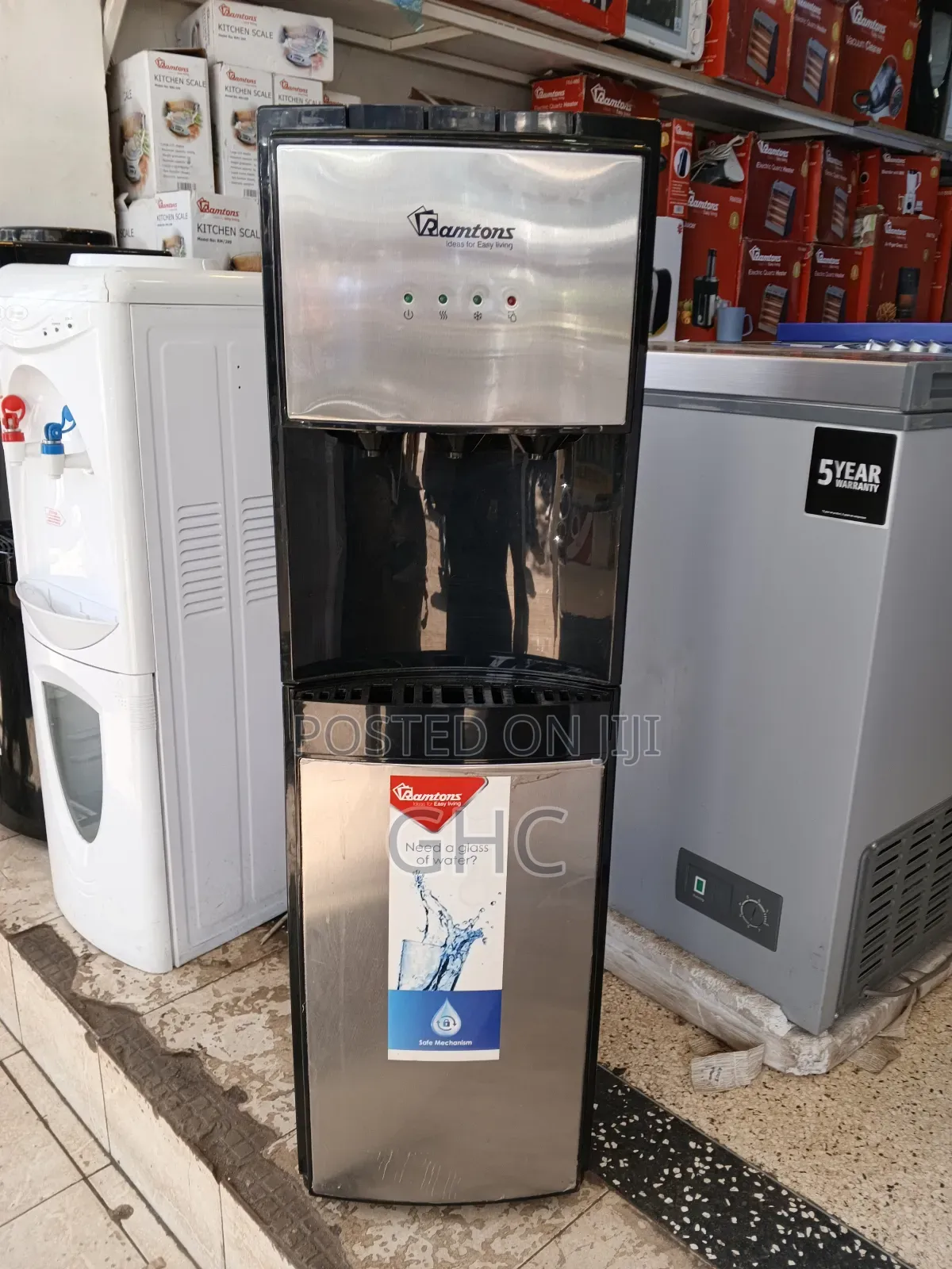 Black Water Dispenser (Hot Warm and Cold)