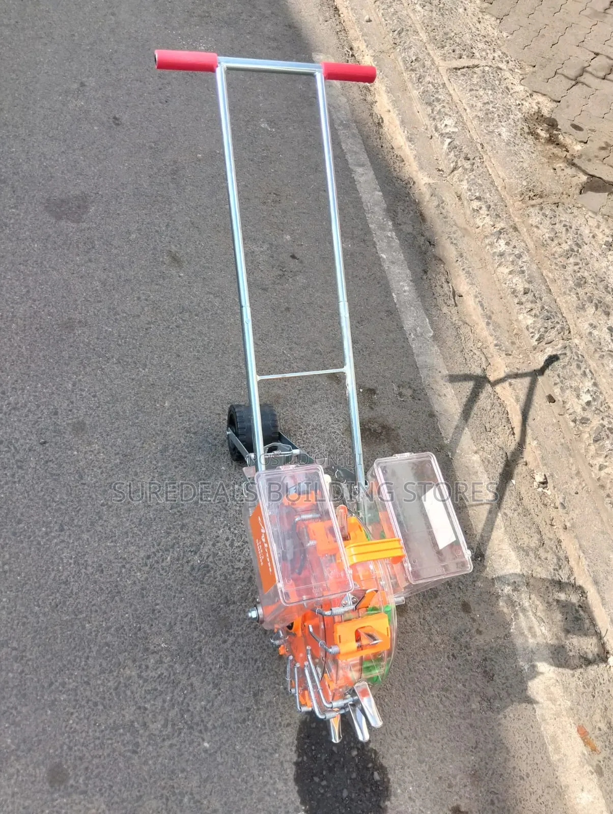 Manual Hand-push Seed And Fertilizer Planter.
