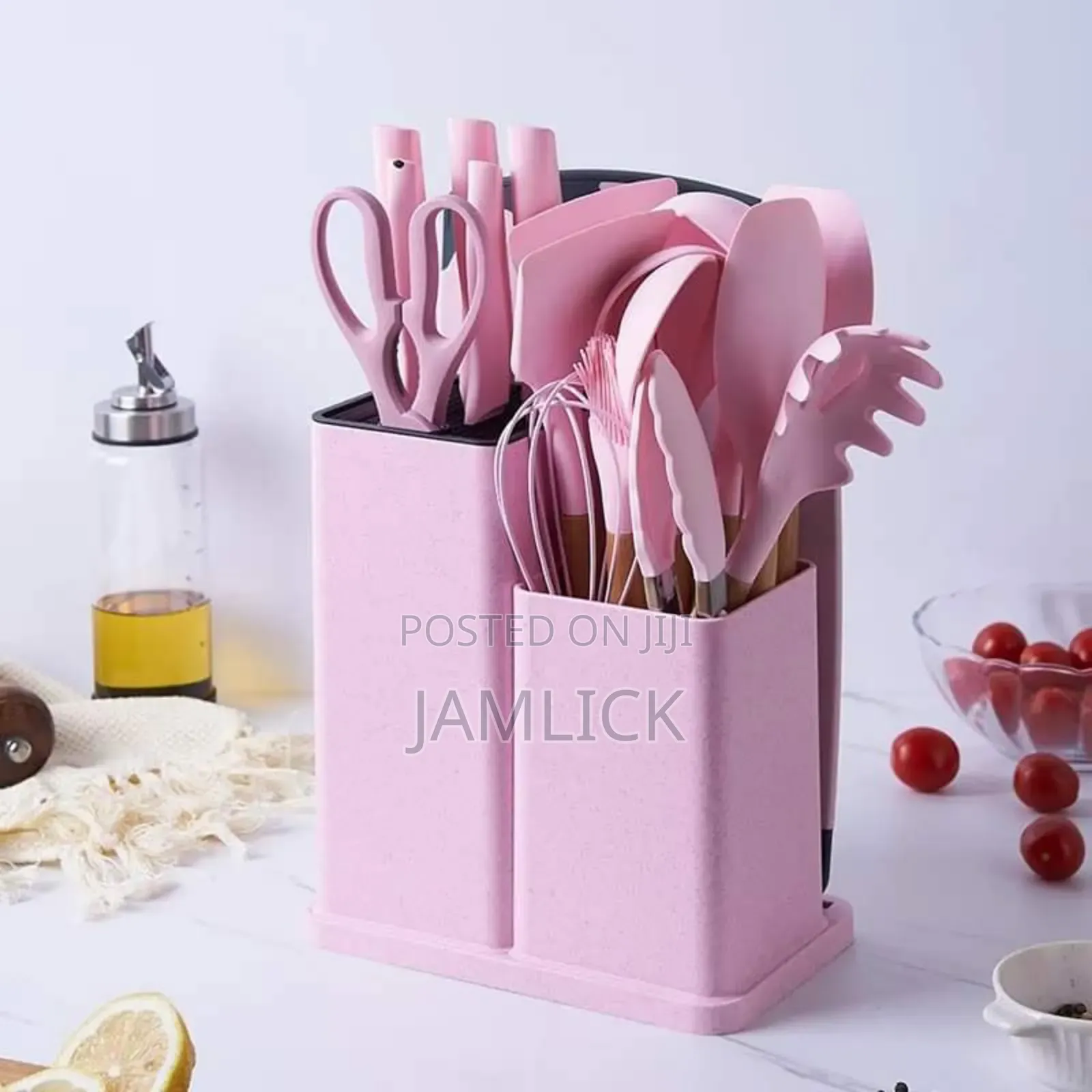 Pink 19pc Silicone Spoon Set - Jf
