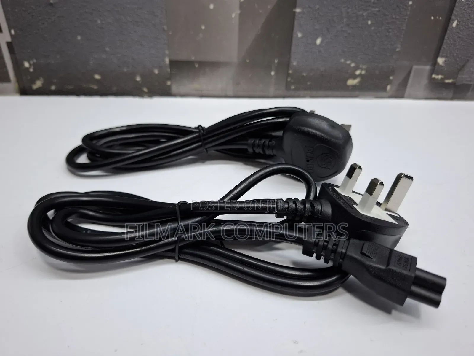 Quality White Fused Computer Desktop Cpu And Monitor Power Cable