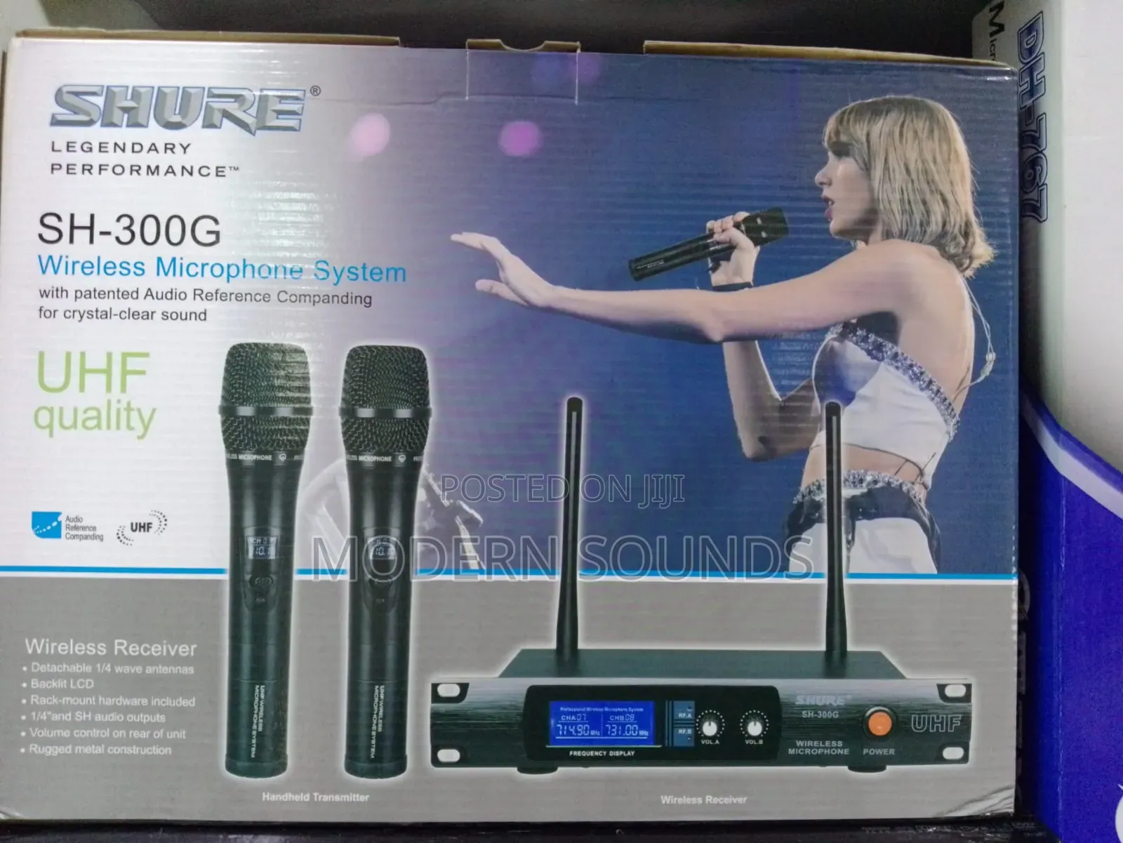 Shure Sh-300g Uhf Wireless Microphone System.