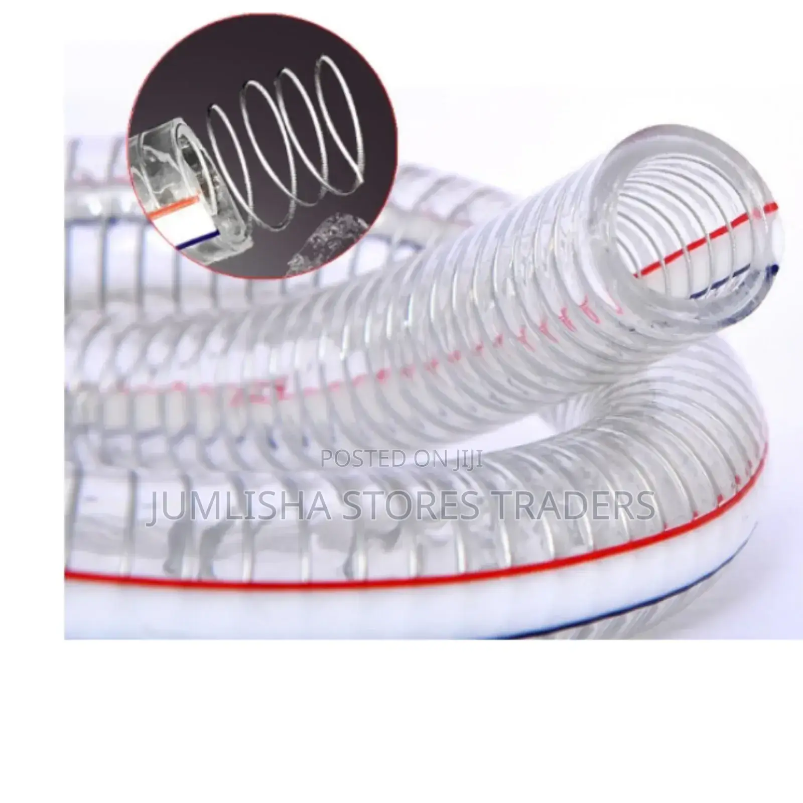 Heavy Duty Suction Pipe Clear Wired 4"*12 Metres