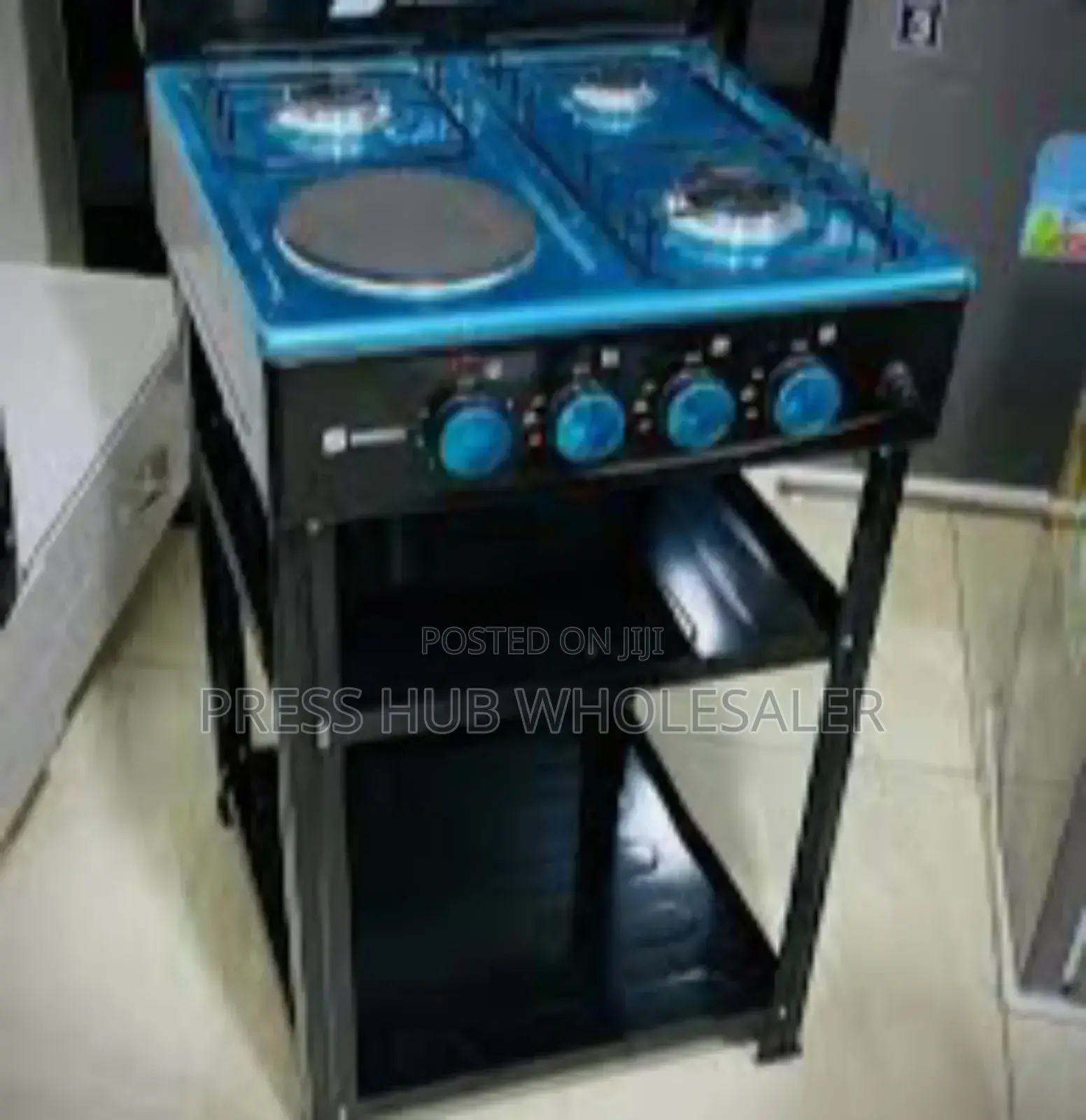 Eurochef 3 Gas + 1 Electric Standing Cooker With Shelves;;;;;;;