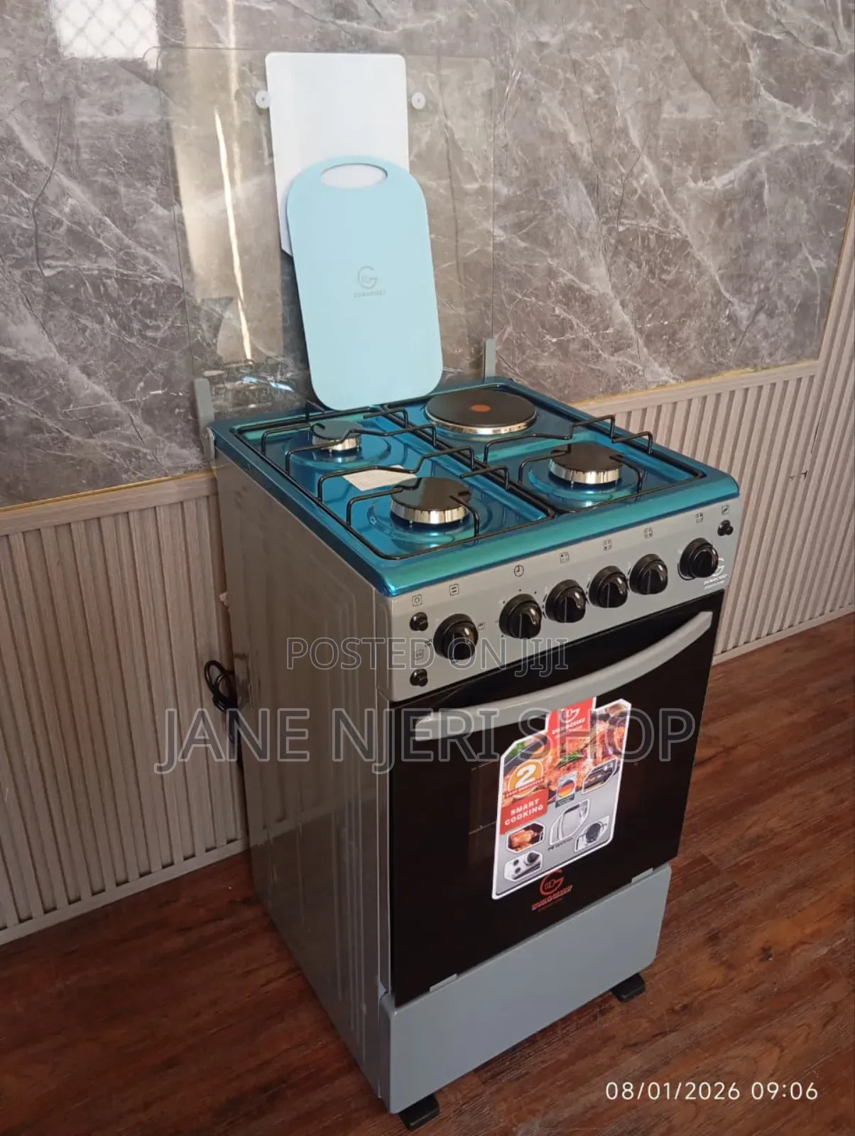 Eurochef Free Standing Cooker 3+1 With Electric Oven a Rapid Hot Plate