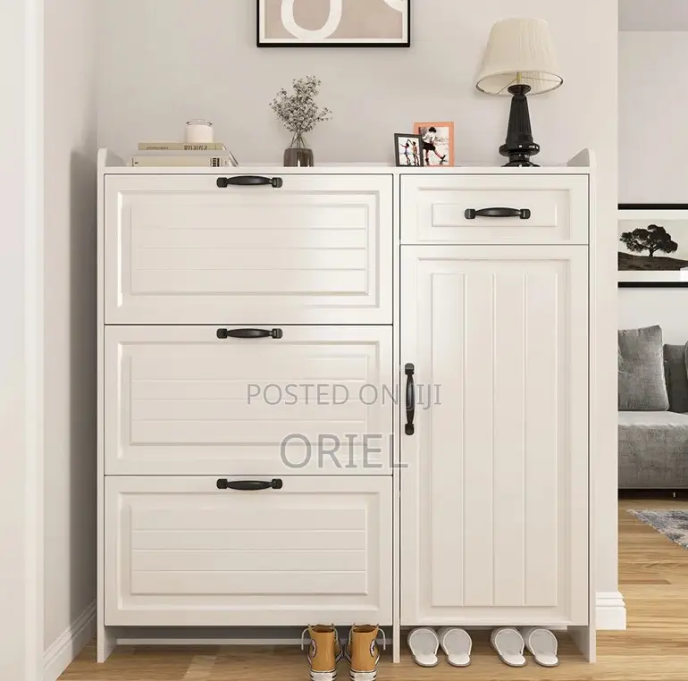 Home Decor; White Contemporary Footwear Storage Rack