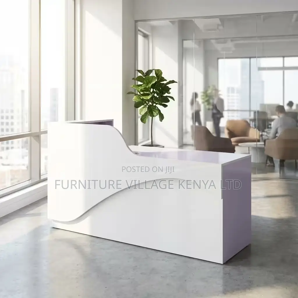 Reception Desk; Modern White Reception Desk [1.6m]