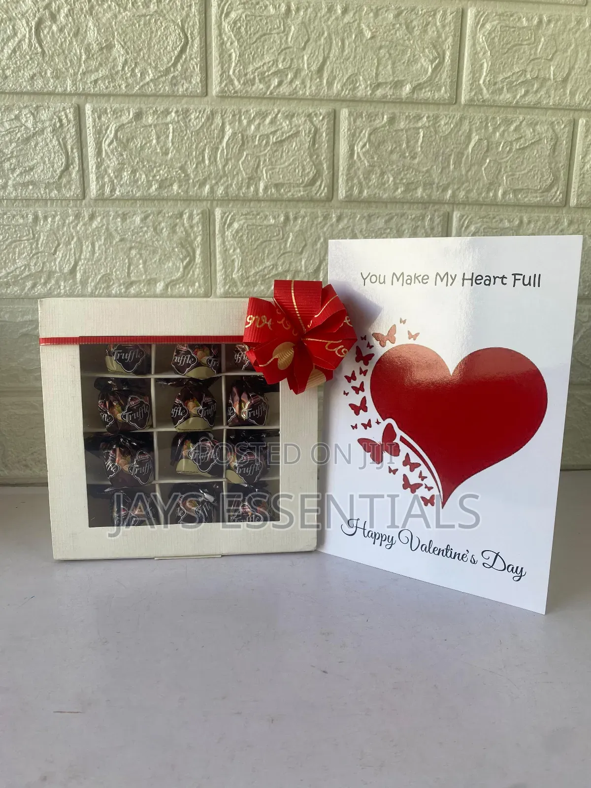 Valentines Gift: 12pcs Luxury Truffle Chocolate Card Set