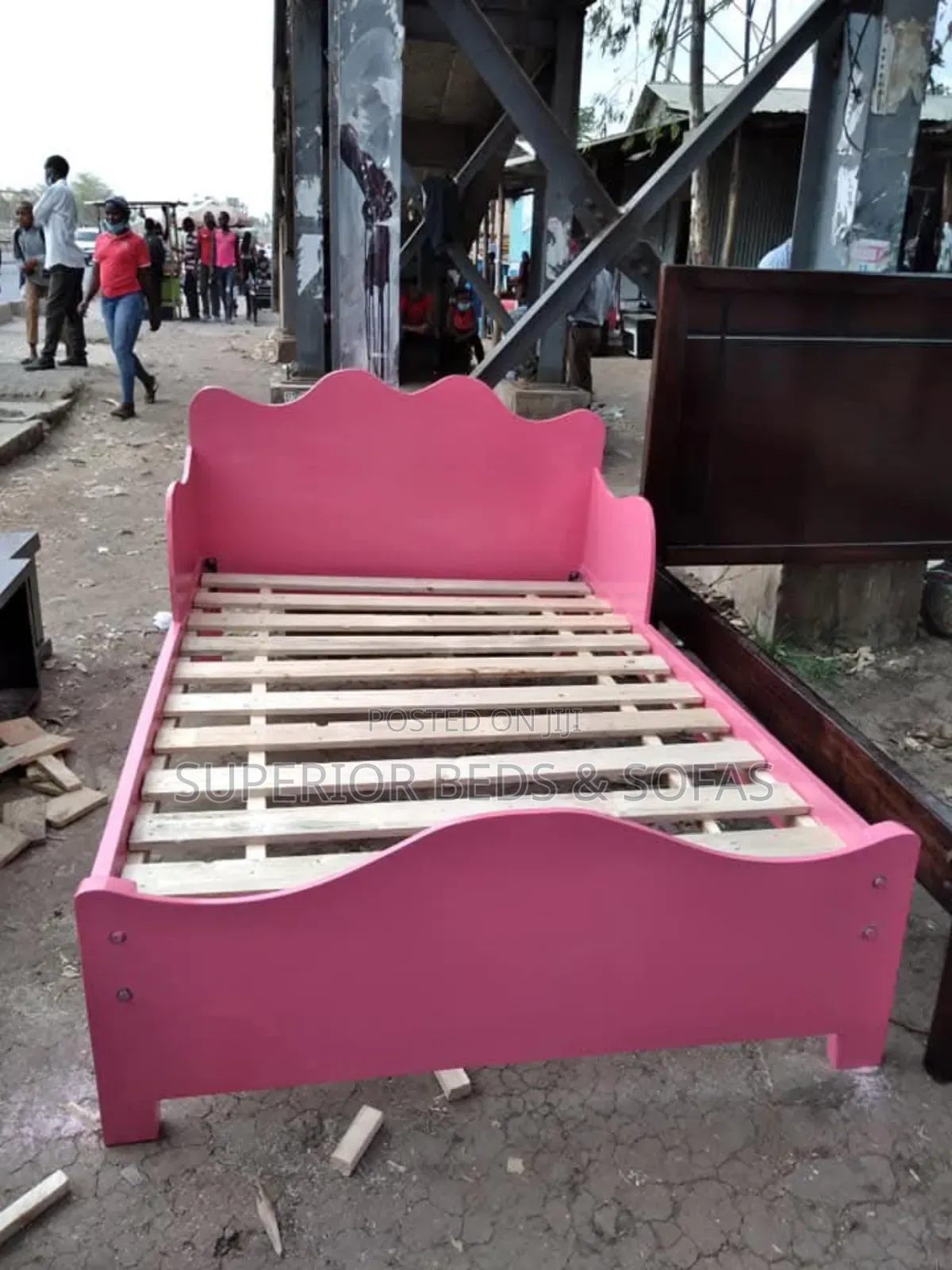 Pink Wooden Kids Bed 3 by 6