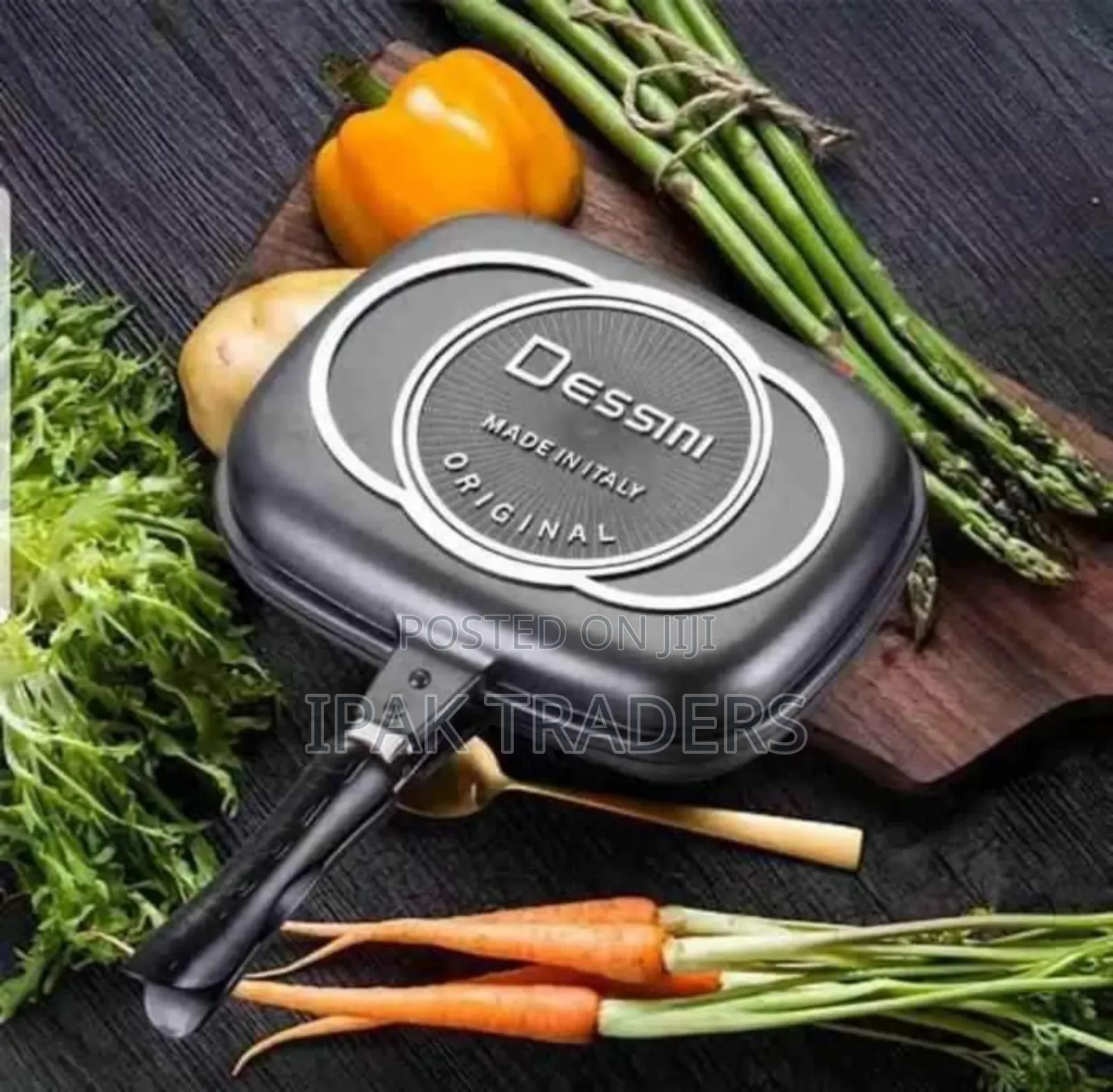 *_Dessini Double Grill Pan*_ 
 *Original Die Cast* *40cm