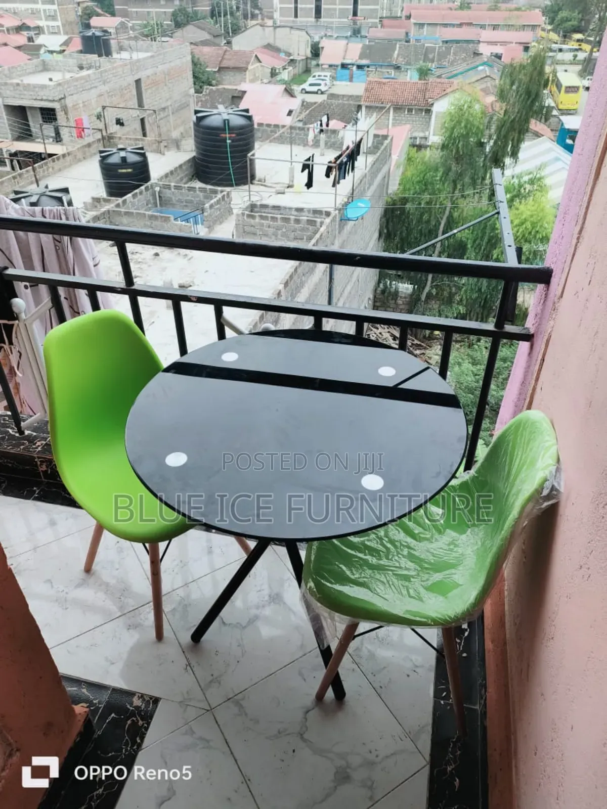 Glass Balcon Table and Chair