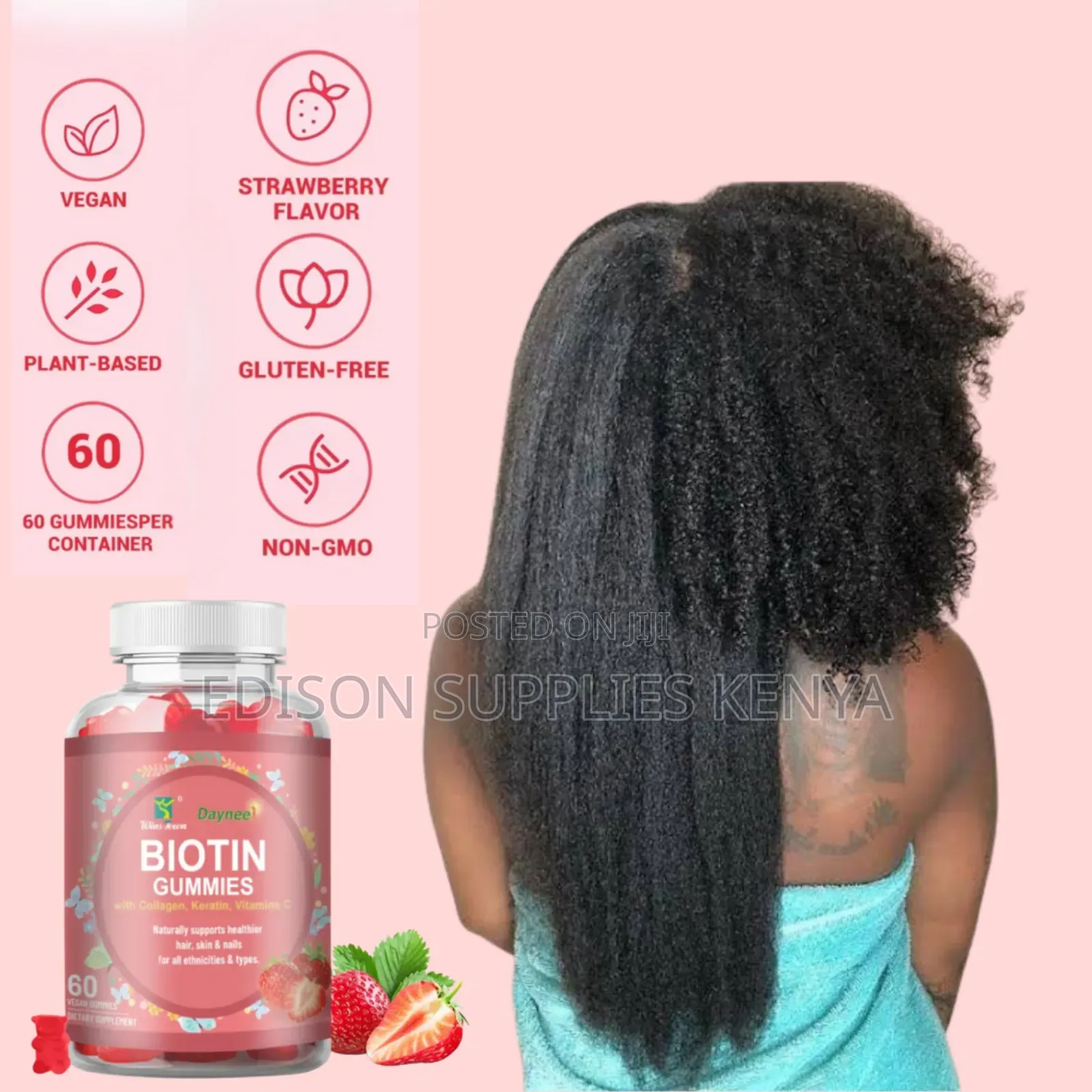 Biotin Gummies 60s With Collagen, Vitamin C and Keratin