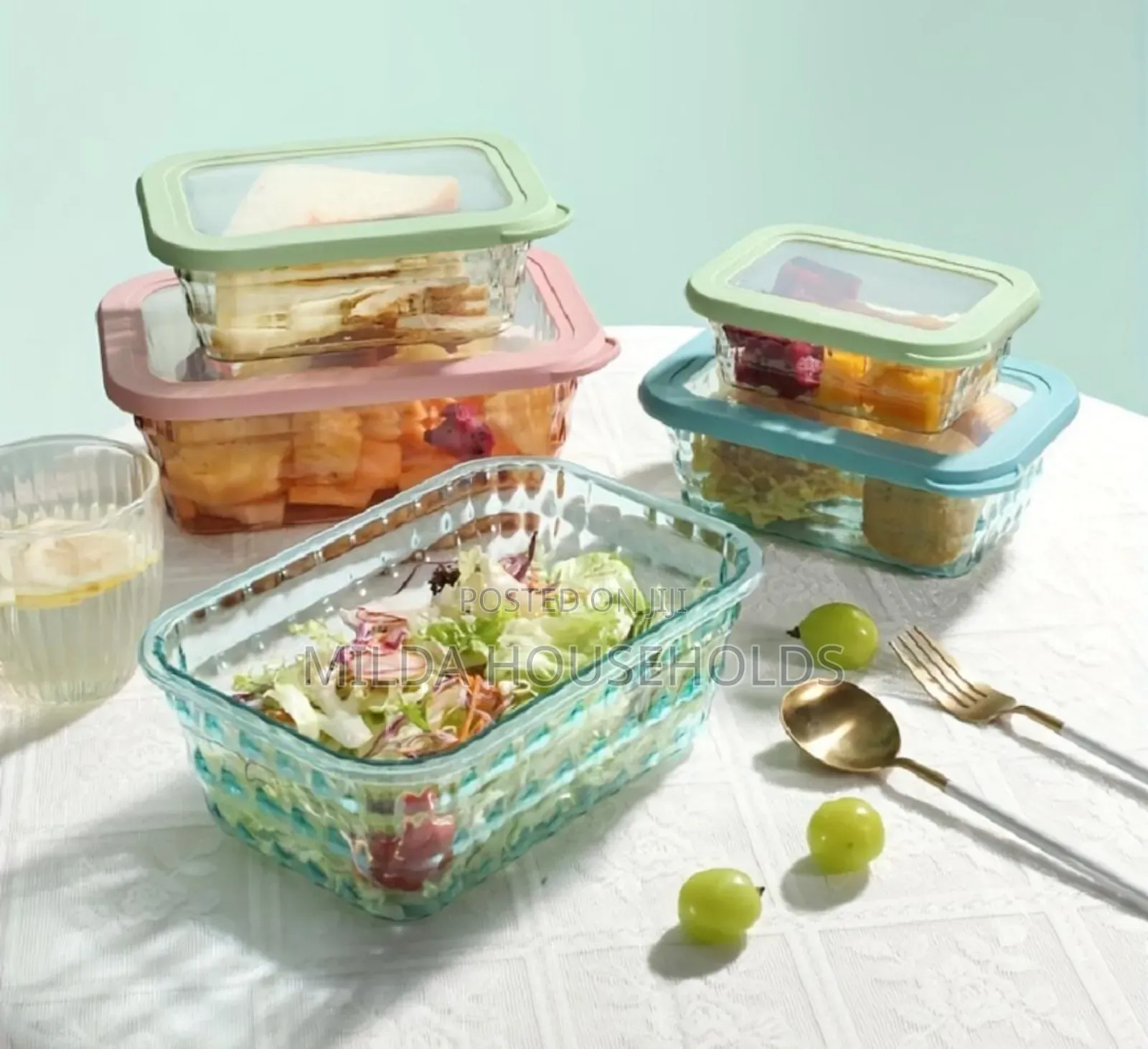 3in1 Acrylic Storage Containers Available in 3 Colours