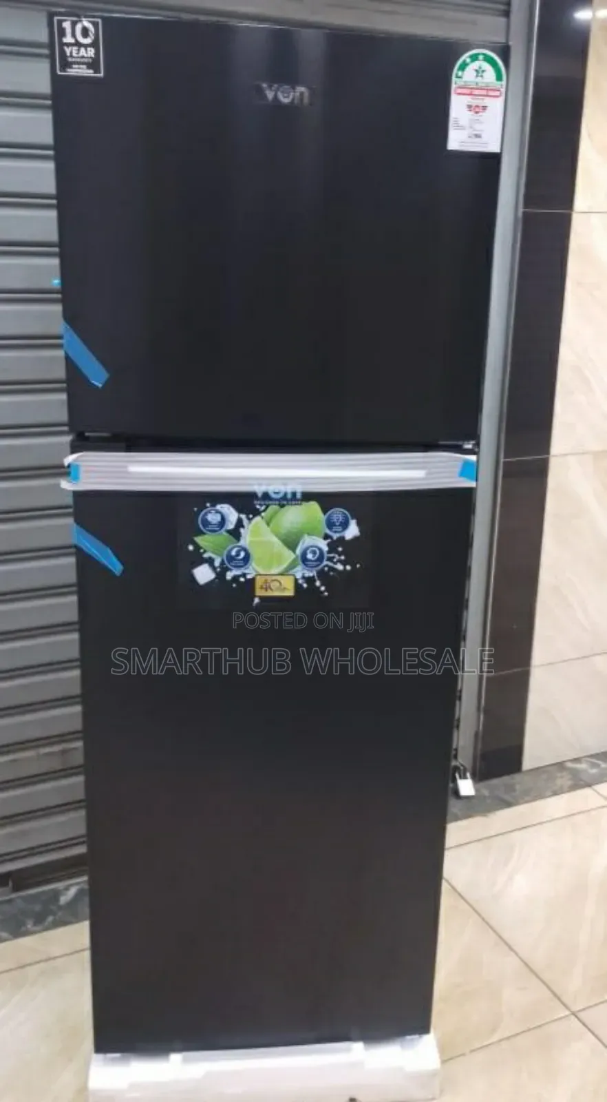 Von 334l Non Frost Double Door Refrigerator