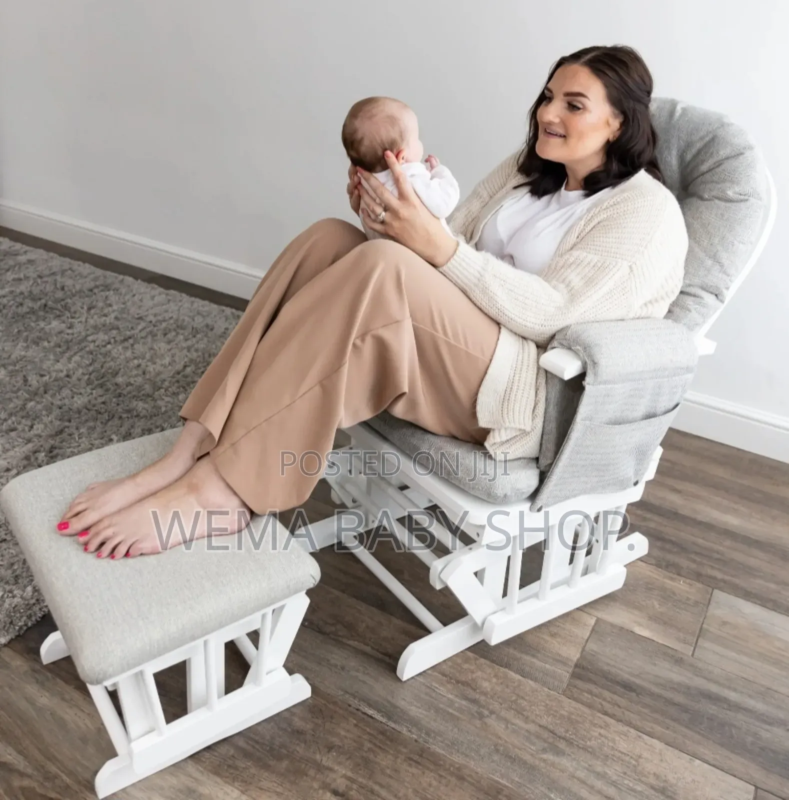 Nursery Glider and Ottoman Set Nursing Chair