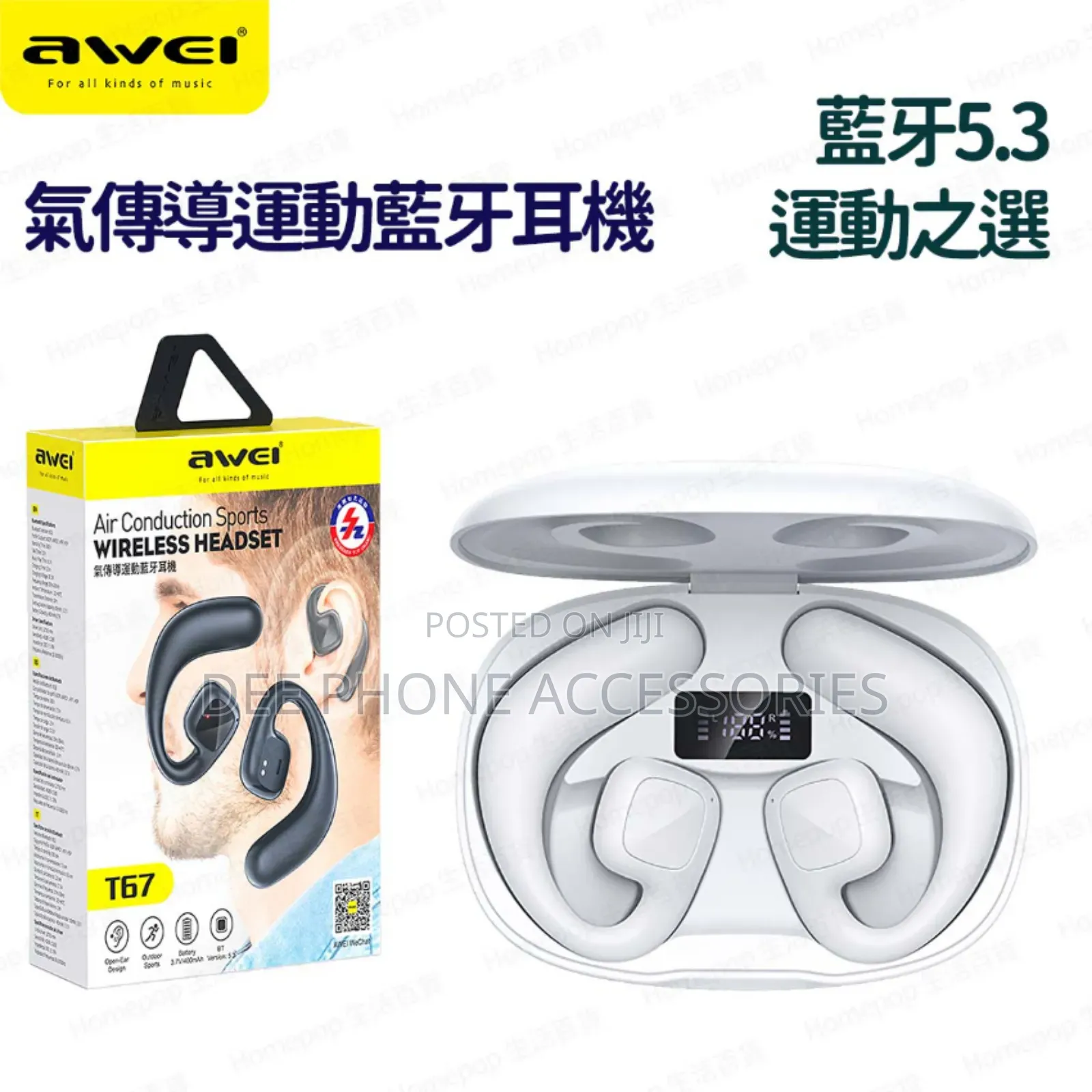 Awei T67 Wireless Earhooks