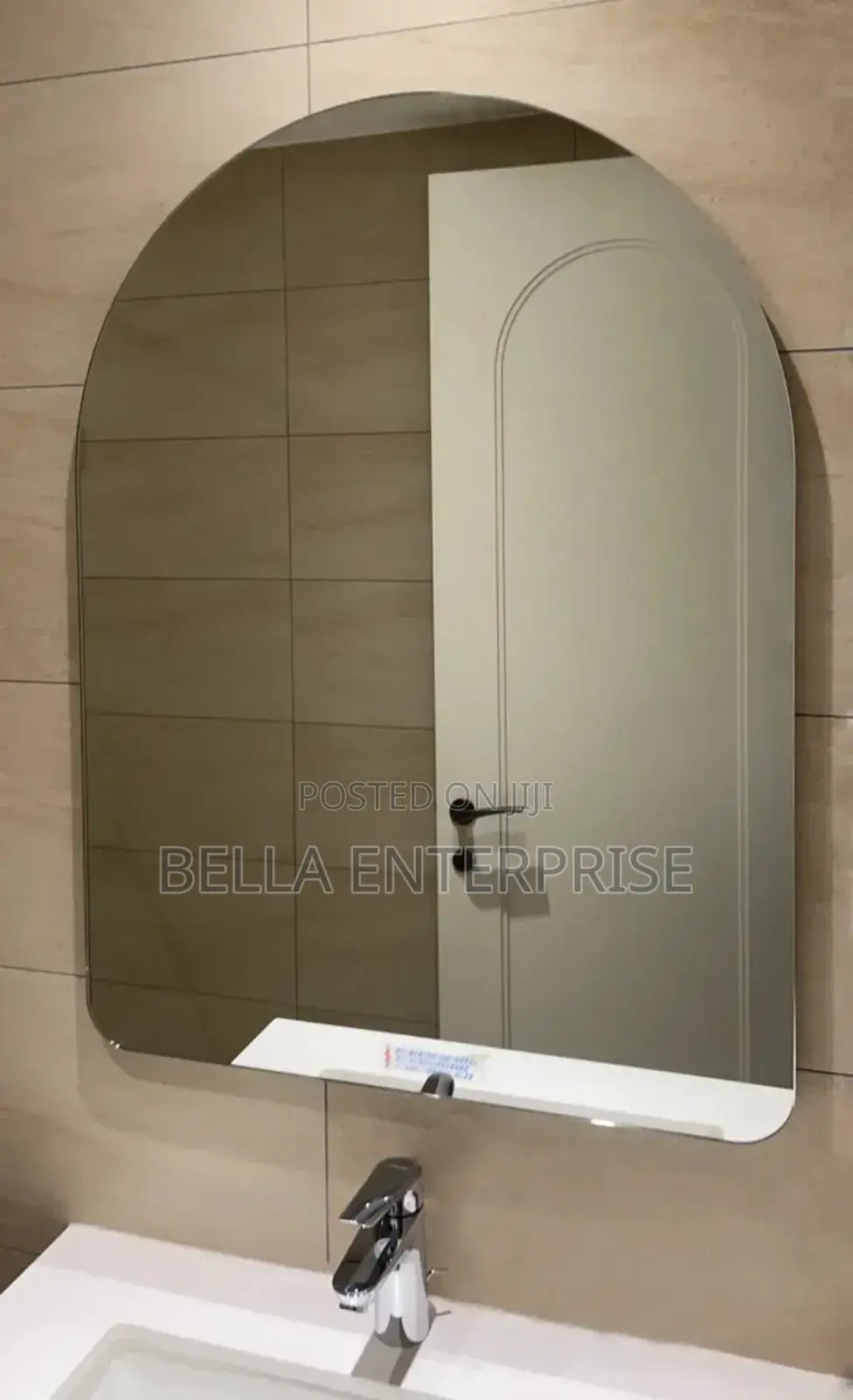 *Peel and Stick Wall Mirror*
Available in Semi-Circle and Rectangle