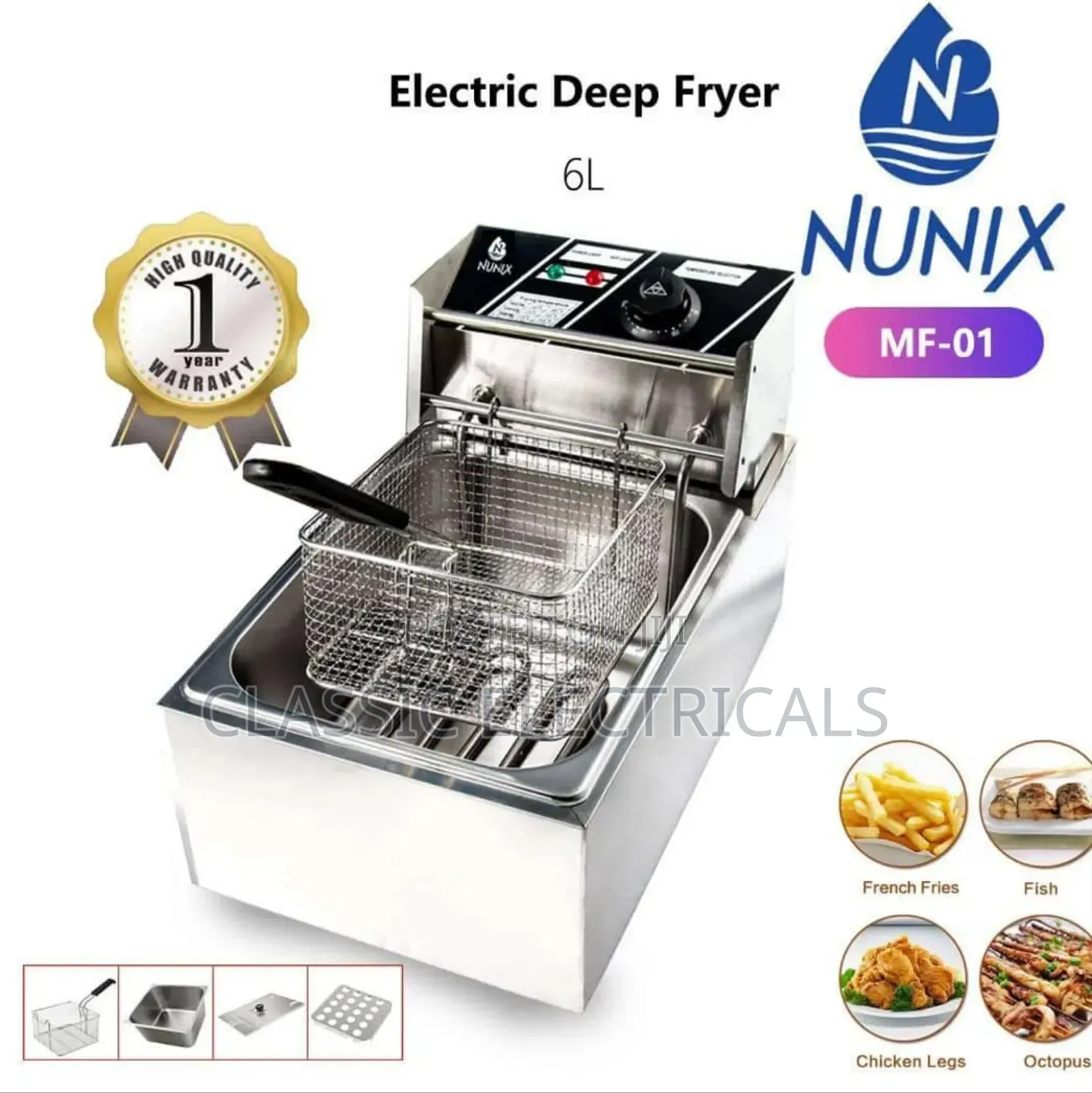 Nunix Single Fryer 6litres