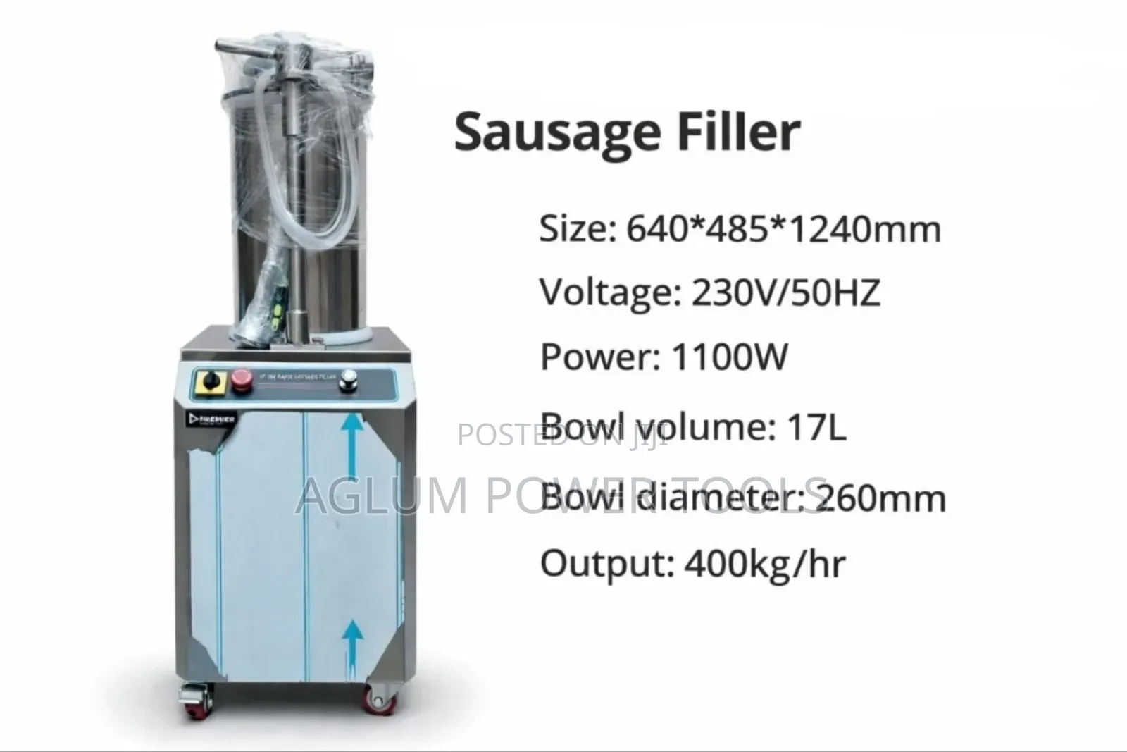 Commercial Sausage Filler 400kg/Hr
