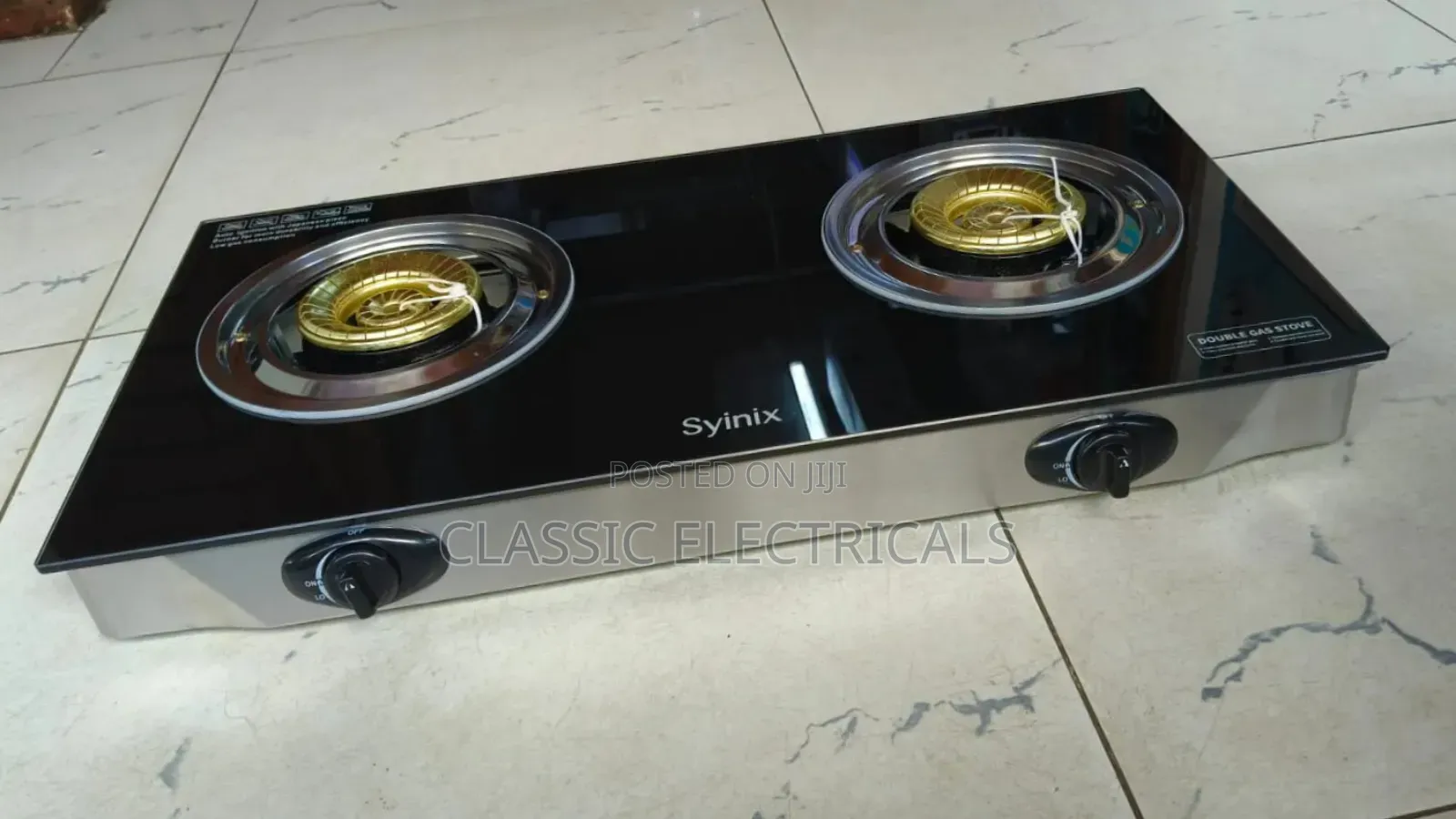 *Syinix 2burner Glass Gas Cooker