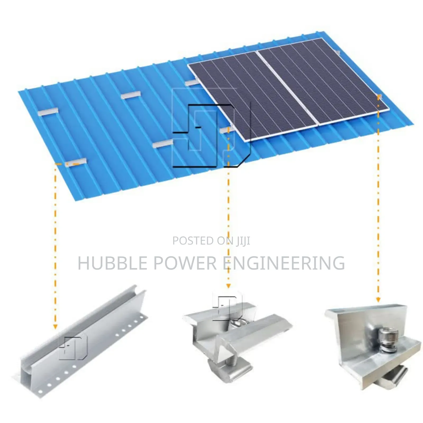 Aluminium Rails for Panels Mid/End Clamps, L-Feet, Splicing Kit,