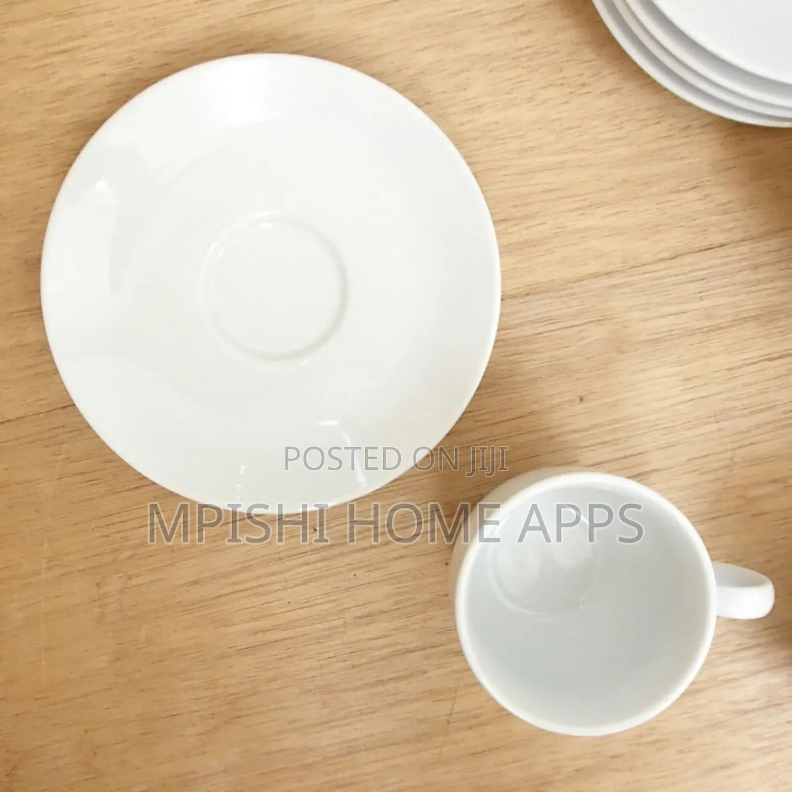 6pcs Signature Plain Cup Saucer 14cl