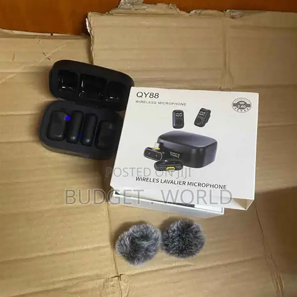 Qy88 Anc Wireless Microphone Kit With Dual Receiver