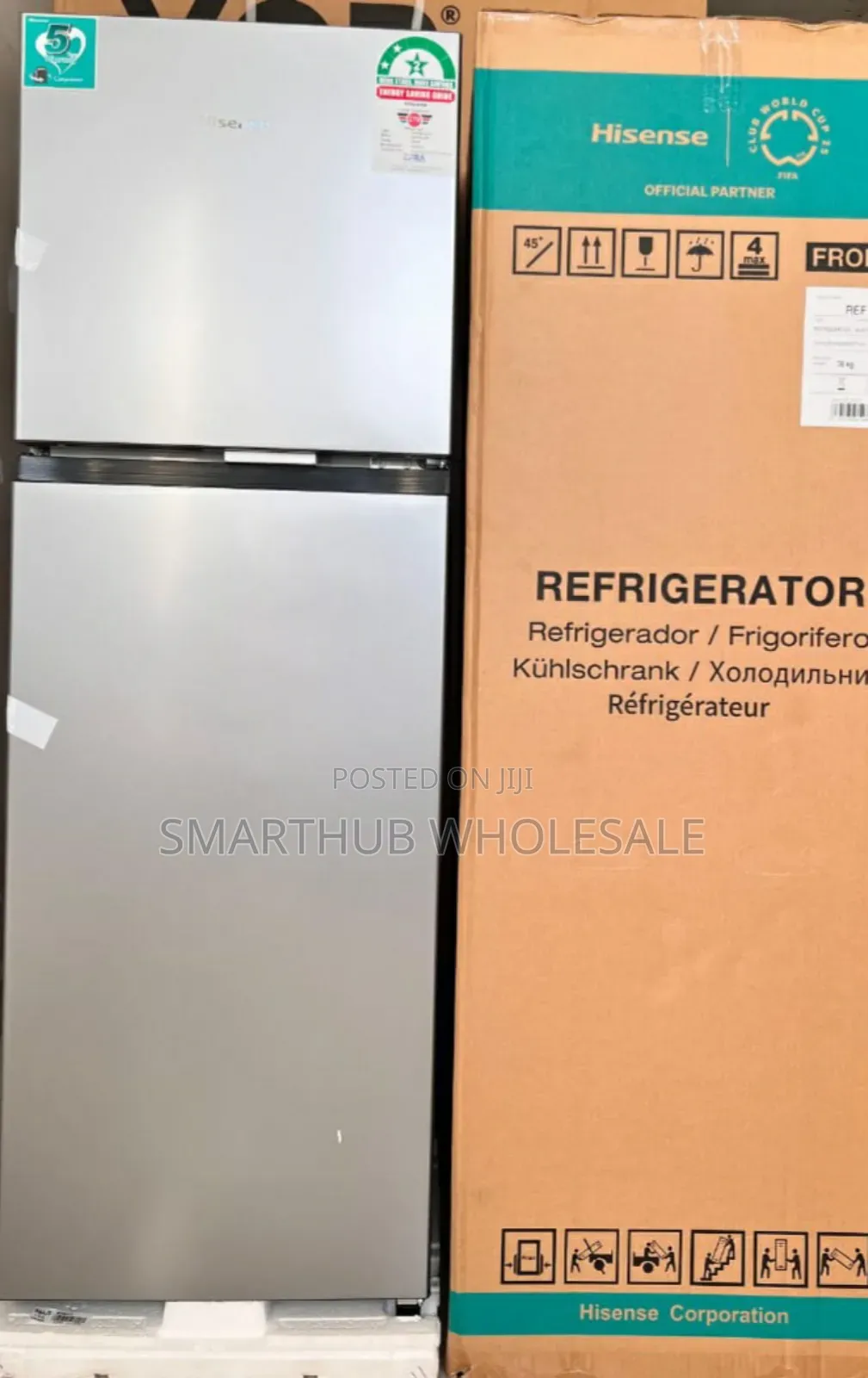 Hisense 154l Double Door Silver Fridge