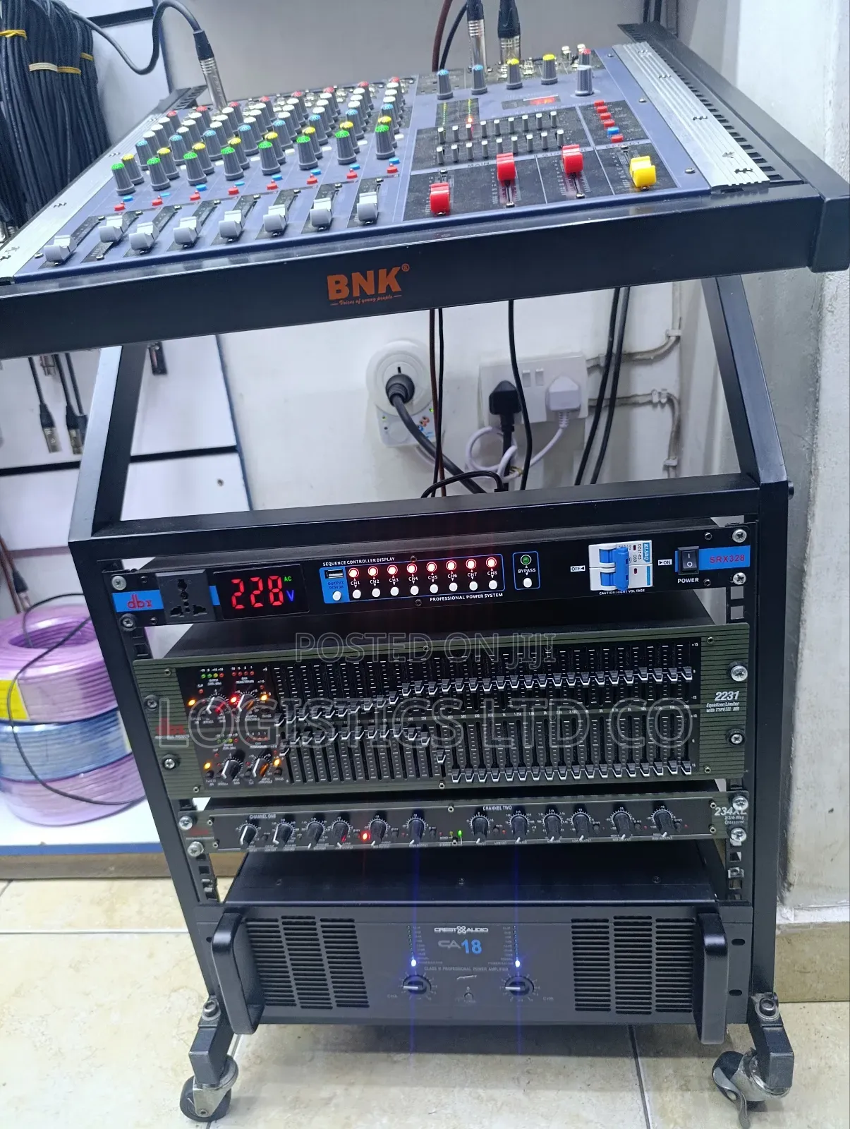 Soundcraft Public Address System 8channels Mixer Eq Crossover and Amp