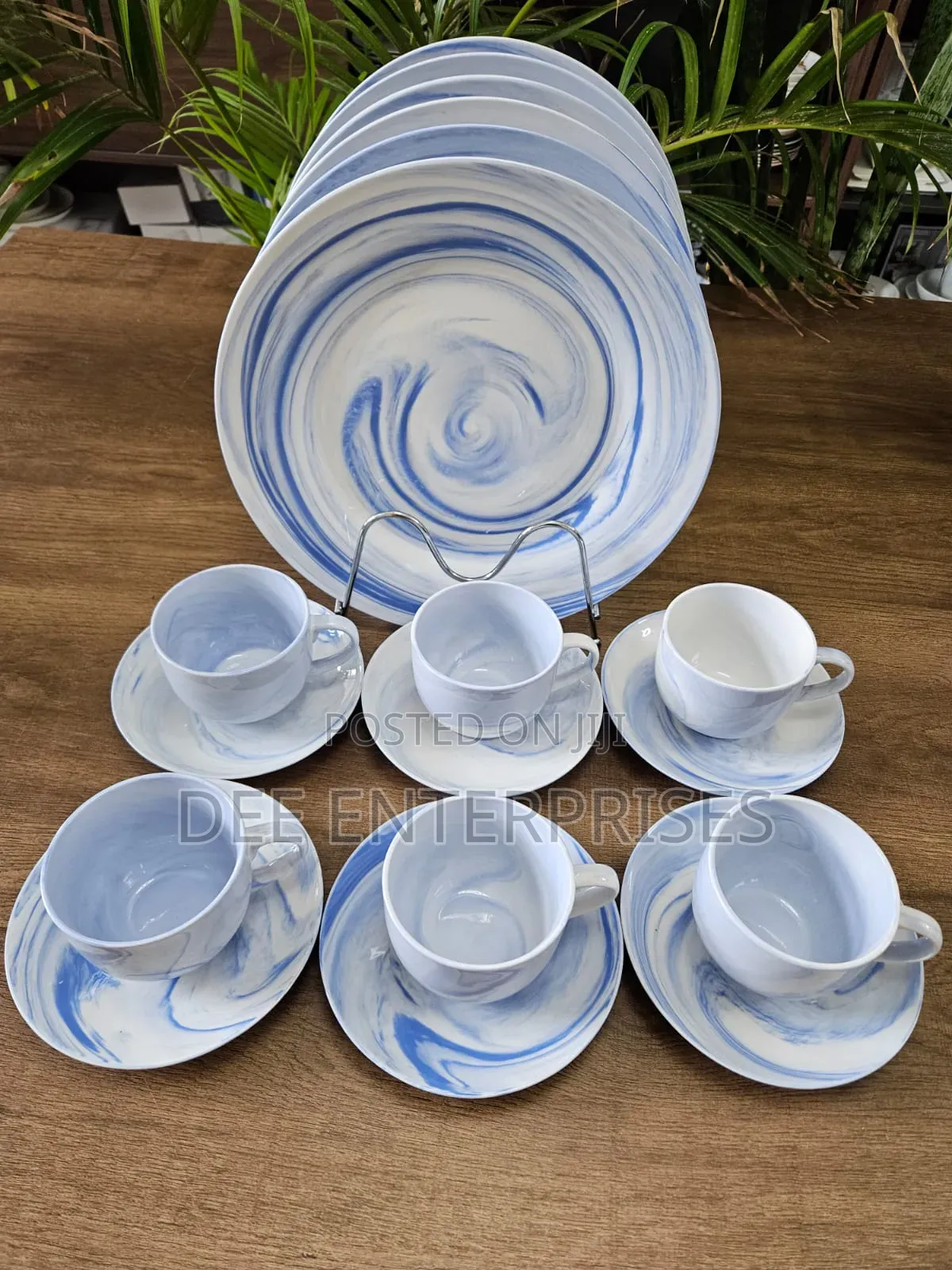 18 Pieces Ceramic Dinner Set Plate With Coffee Cup