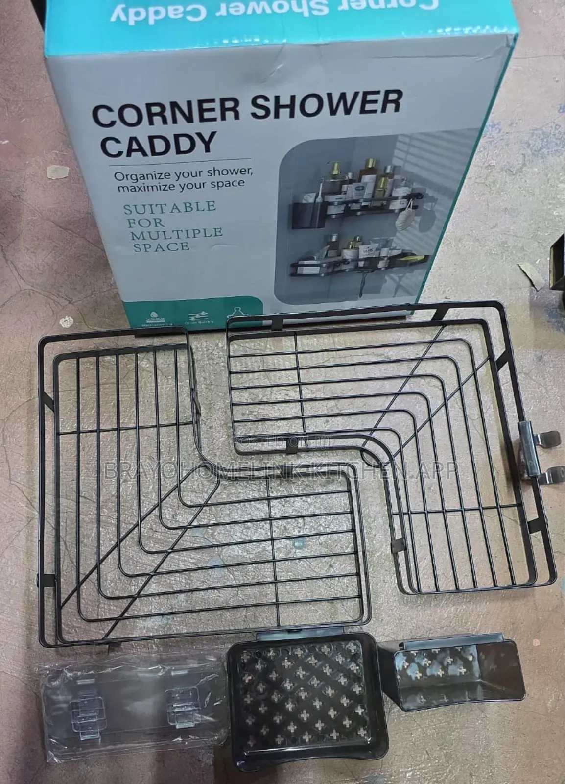 *4pcs Corner Shower Caddy Shelf/Bathroom Organizer*