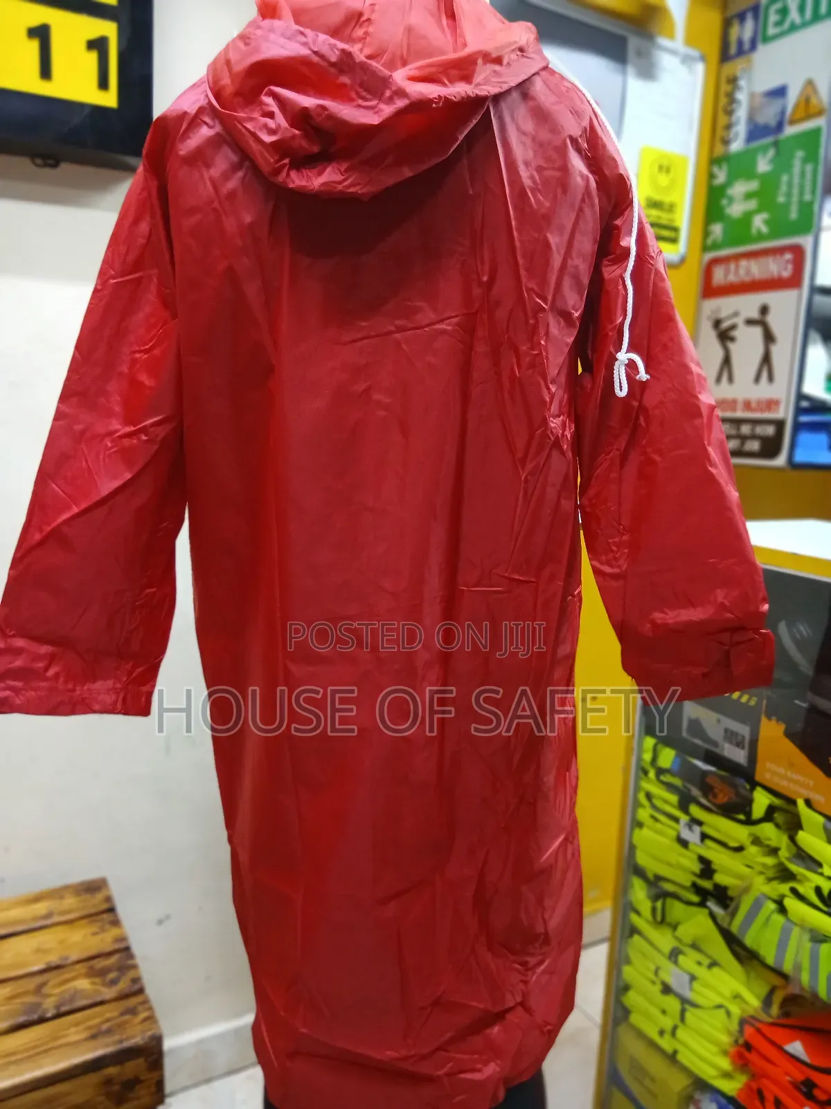 PVC Membranes Rain Coat Bright Red