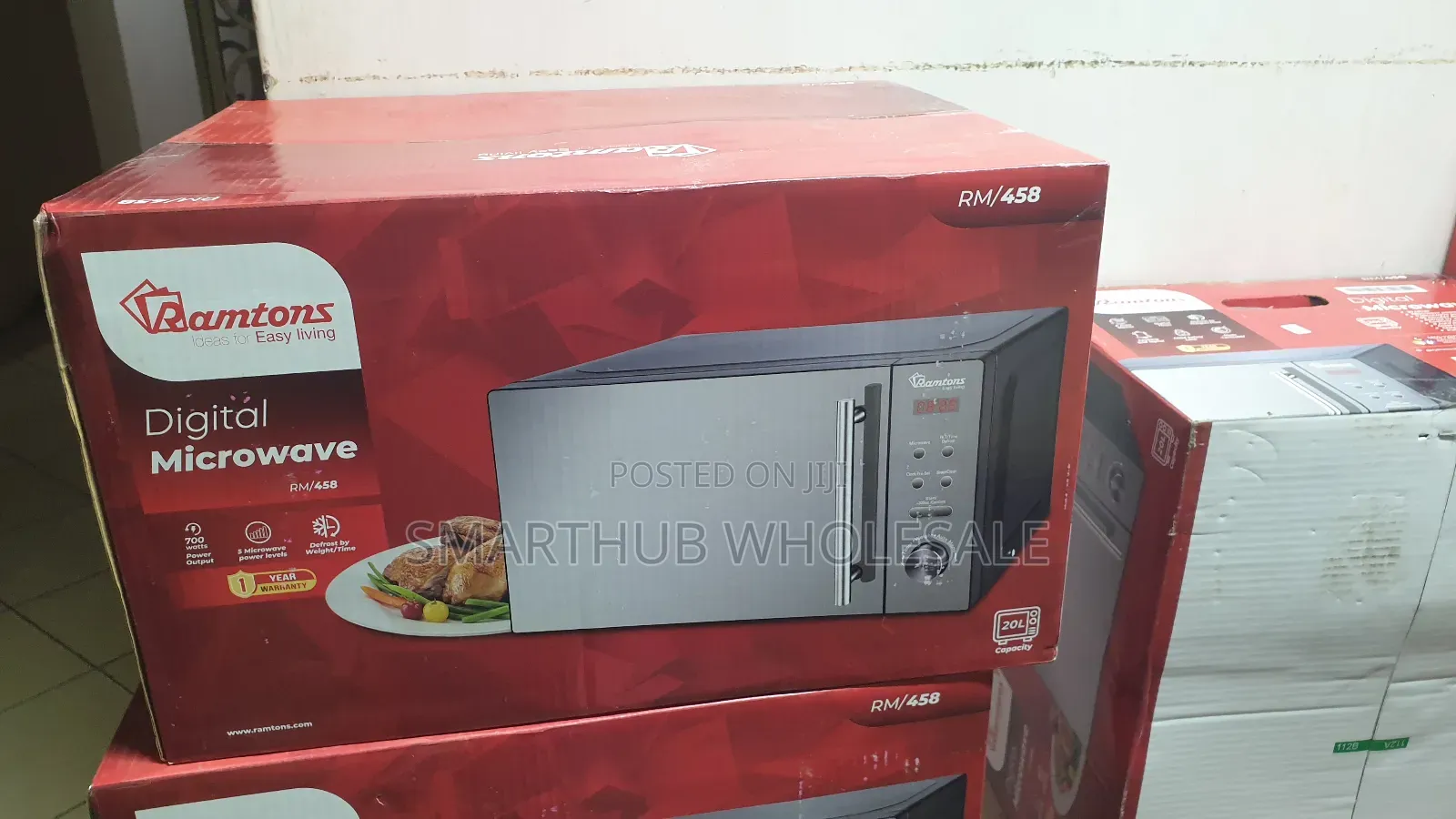 Ramtons Rm/458 - Digital Glass Microwave Oven(1yr Wrty)