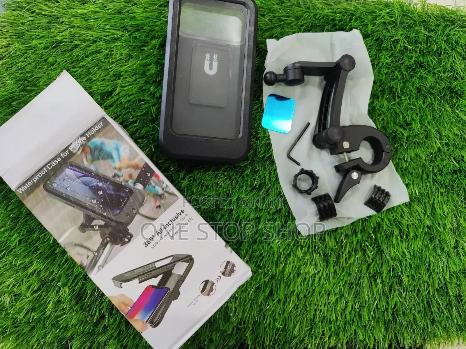 Plastic Black Water Case For Phone Holder Universal Fit For All Bike