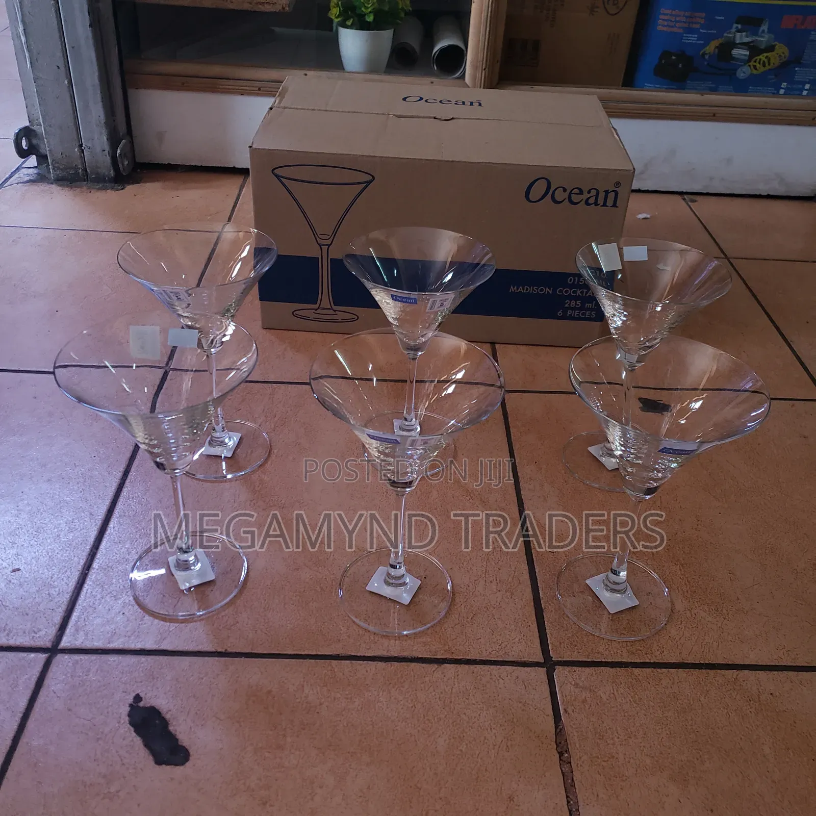 6pc Ocean Madison Cocktail Glass 285ml / Martini Glass 285ml