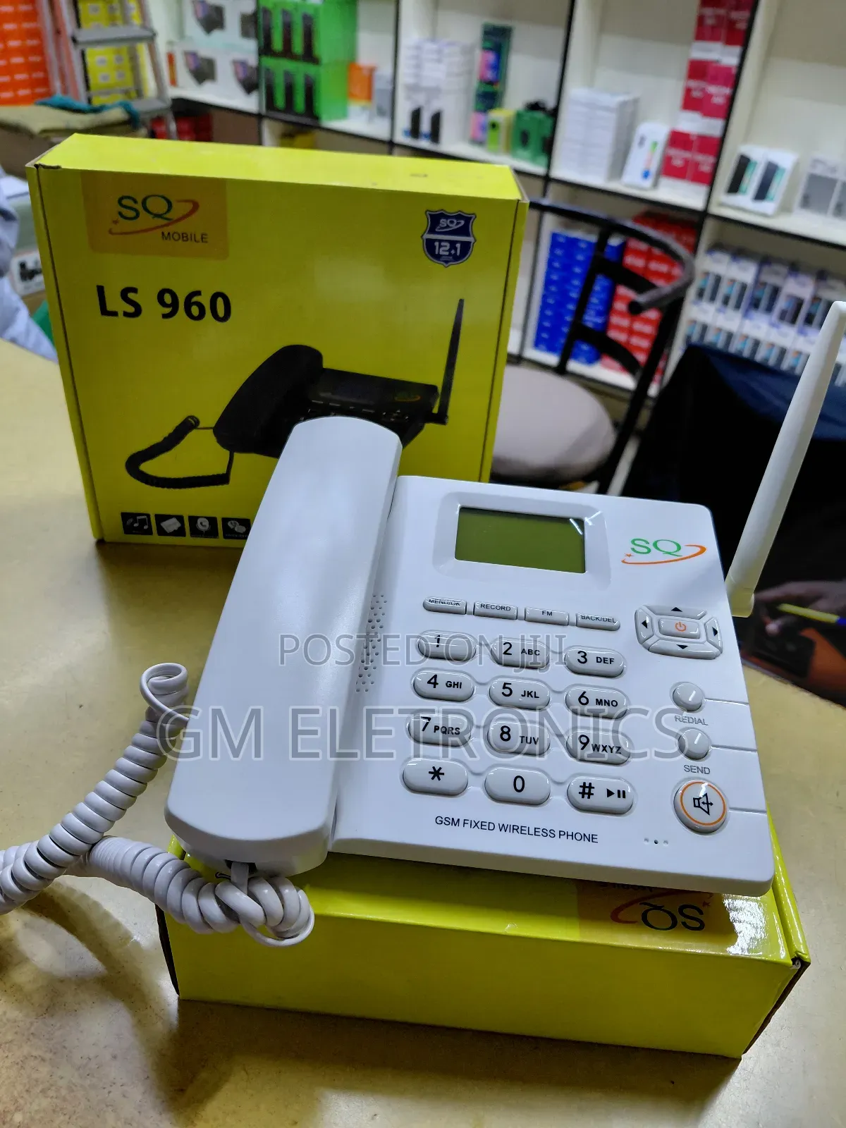 Sq Dual Sim Card Rechargeable GSM Desktop Phone With M-Pesa Fm Radio