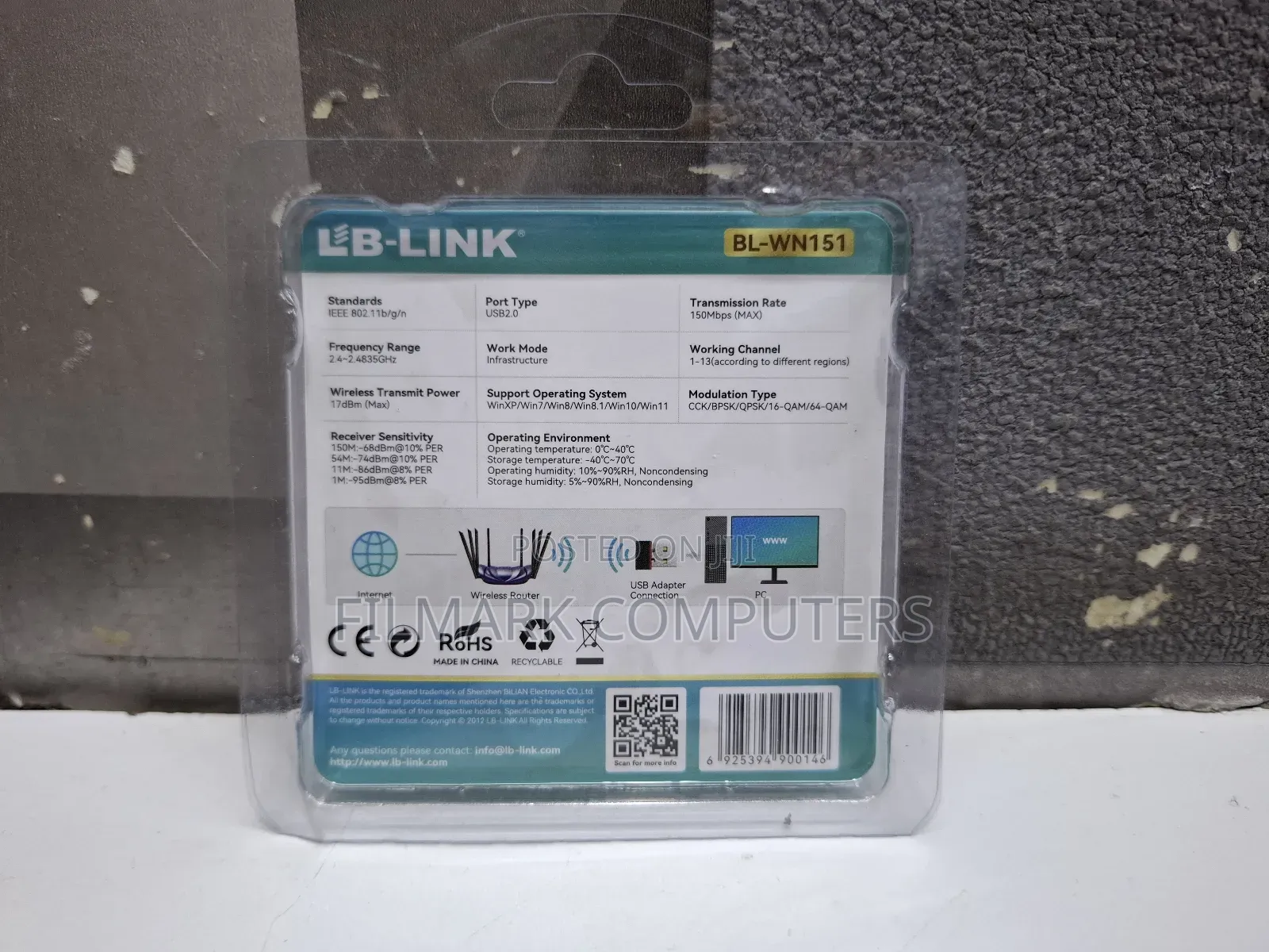 Lb Link Bl-wn151 150mbps Nano Wireless Network Usb Adapter/ Dongle