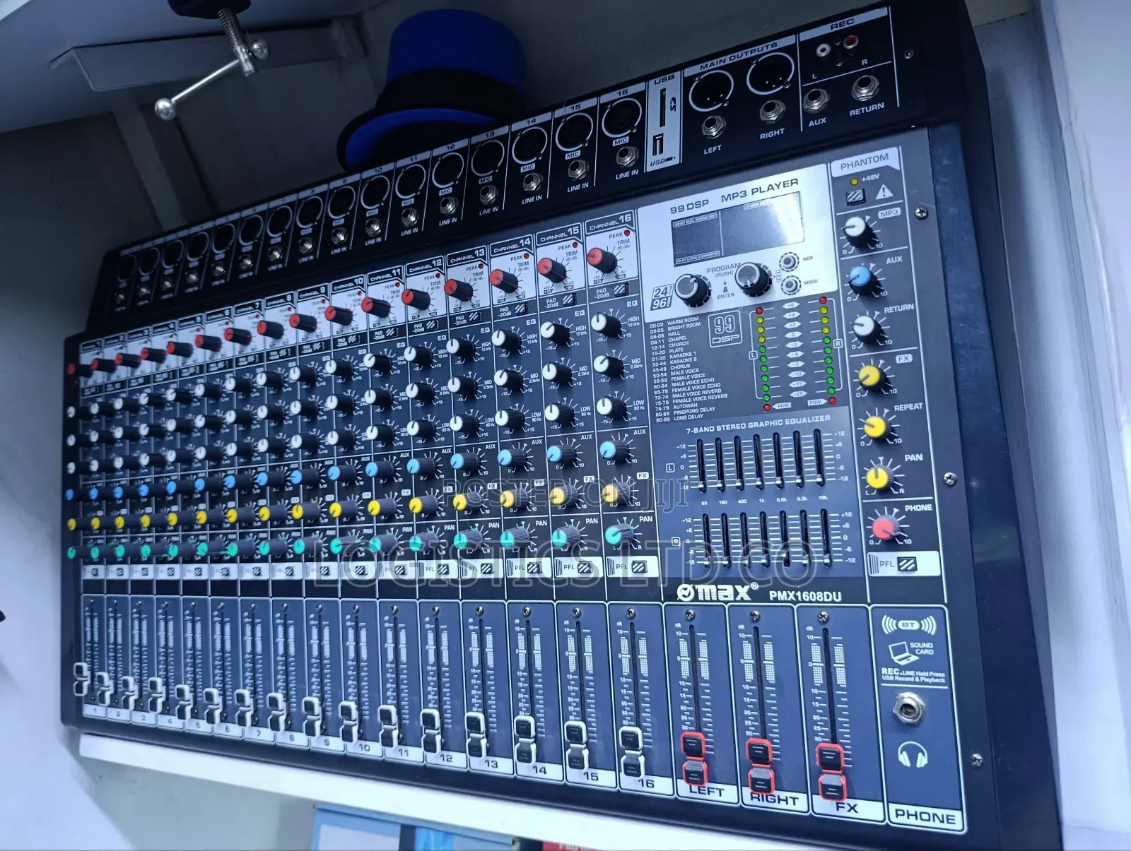 Omax Powered Mixer 16 Channels Digital Usb/Bt