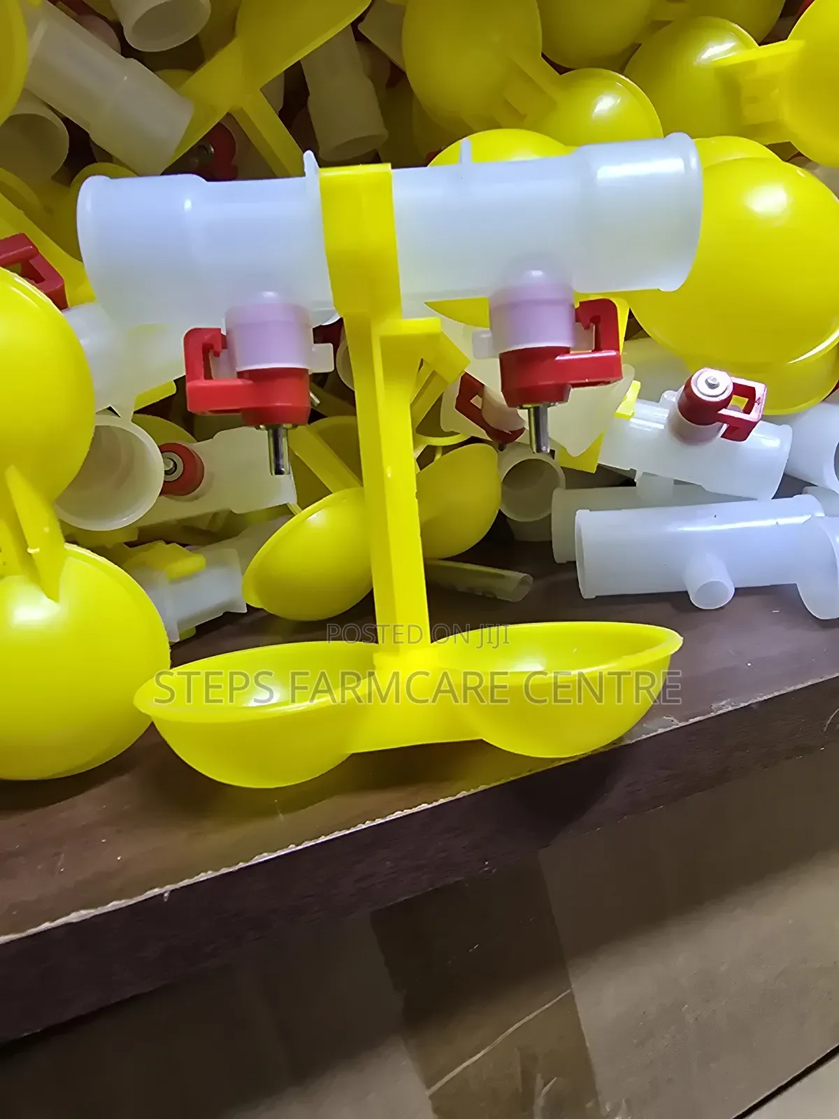 Yellow Double Cup Poultry Nipple Drinkers
